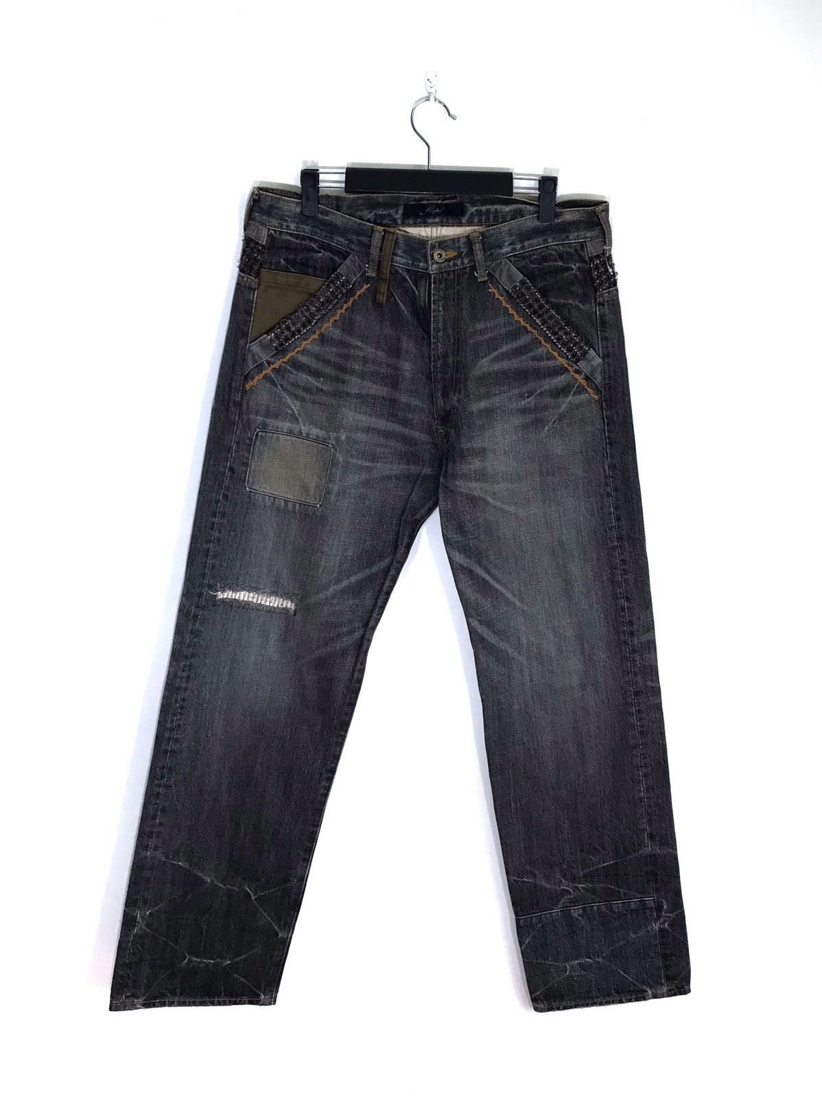 Japanese Brand Japanese Brand SHAPEL Patchwork Jeans Made in Japan Size US 33 - 1 Thumbnail
