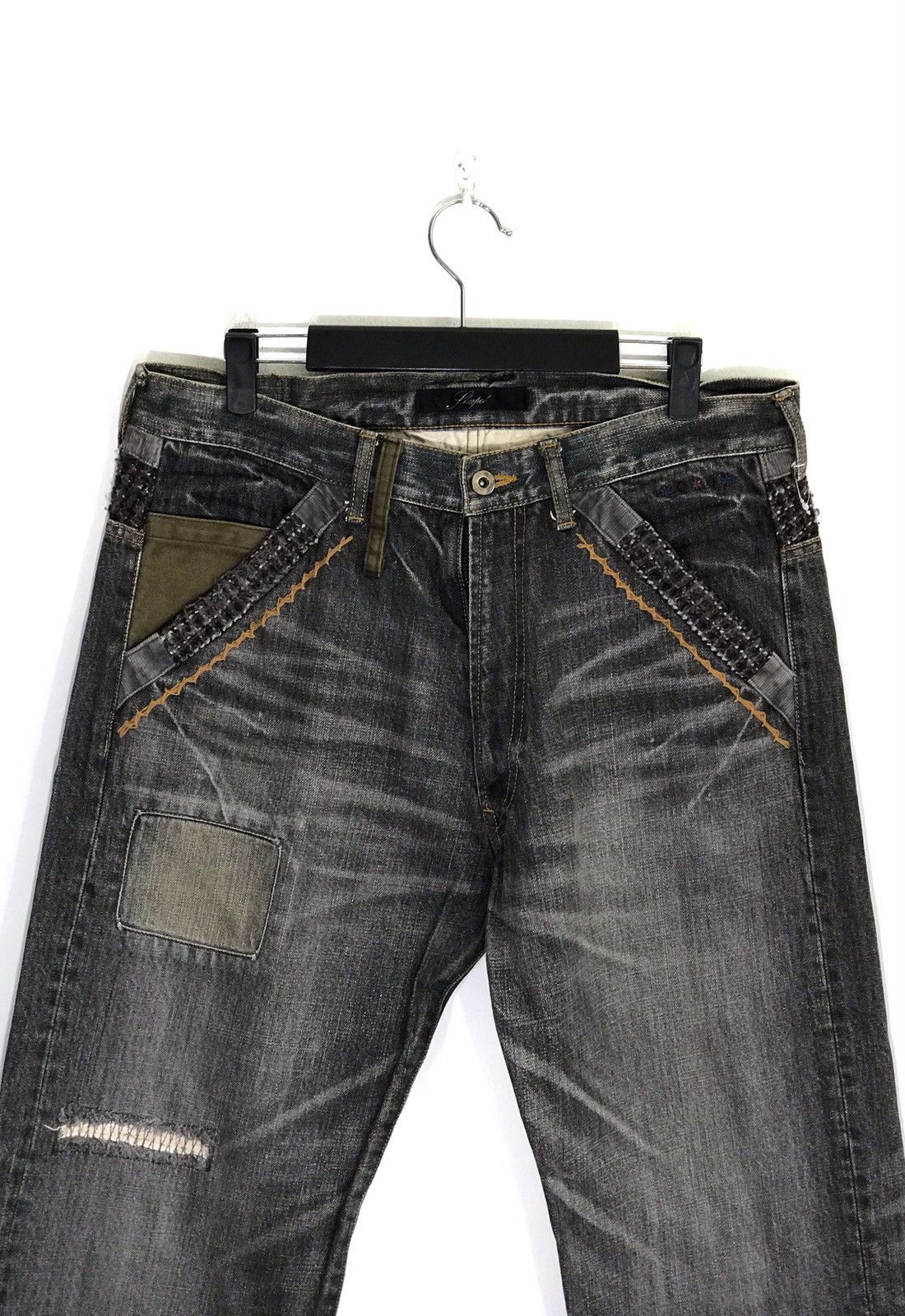 Japanese Brand Japanese Brand SHAPEL Patchwork Jeans Made in Japan Size US 33 - 2 Thumbnail