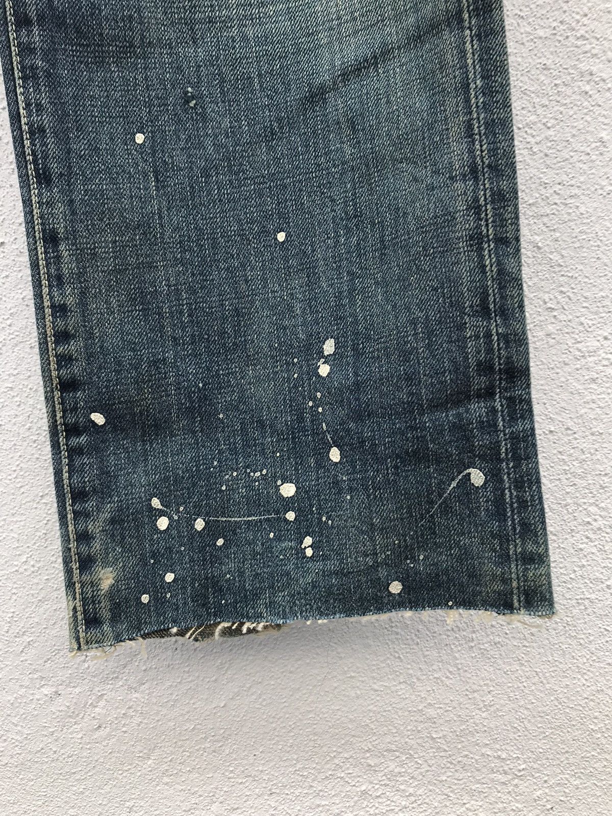 If Six Was Nine × Japanese Brand MADE IN JAPAN HaLb Distressed Paint Splitter Denim Jeans Size US 32 / EU 48 - 5 Thumbnail