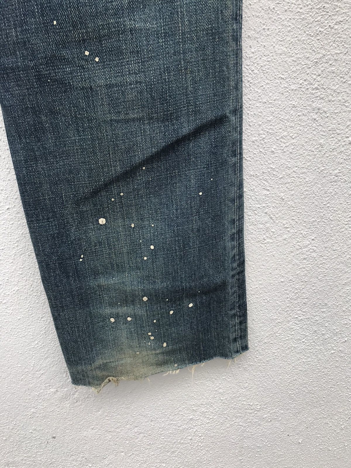 If Six Was Nine × Japanese Brand MADE IN JAPAN HaLb Distressed Paint Splitter Denim Jeans Size US 32 / EU 48 - 10 Thumbnail