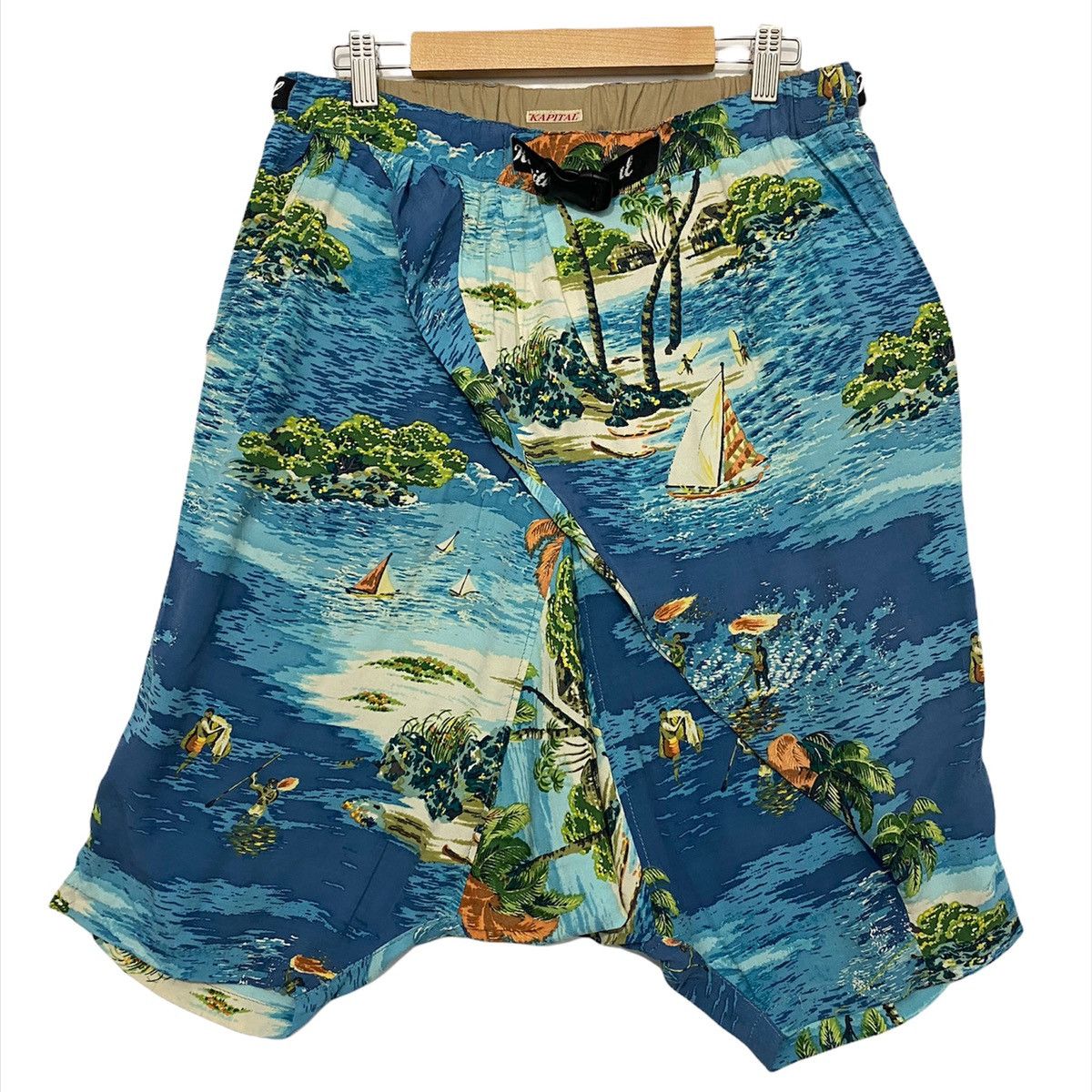 Kapital 💰 BINDING OFFER 💰 Kapital Rayon Land Aloha Hawaii shorts Size US 33 - 1 Thumbnail