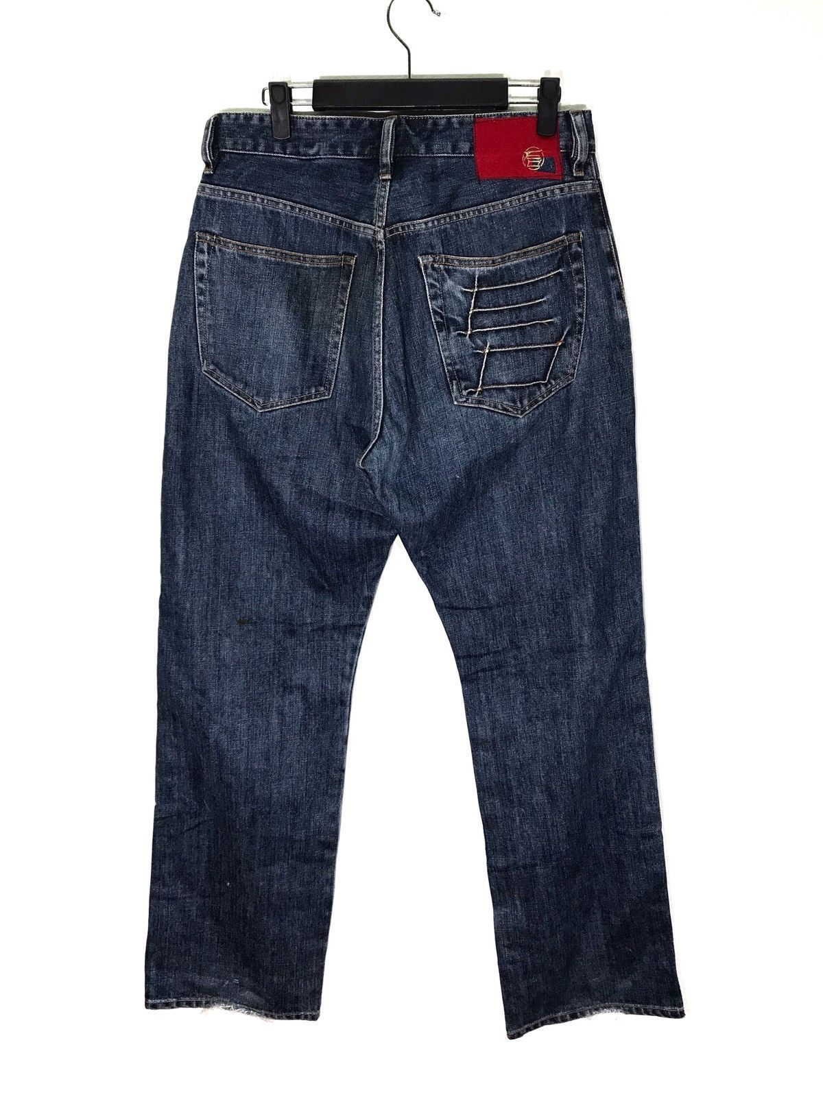Japanese Brand japanese brand Patch Work Hickory Striped Denim Jeans Size US 31 - 5 Thumbnail