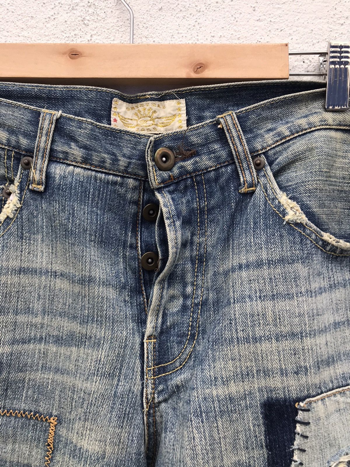 Japanese Brand Japanese Brand Patch Work Denim Jeans Size US 32 / EU 48 - 7 Thumbnail