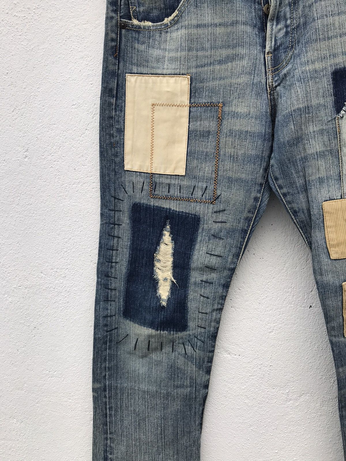 Japanese Brand Japanese Brand Patch Work Denim Jeans Size US 32 / EU 48 - 3 Thumbnail