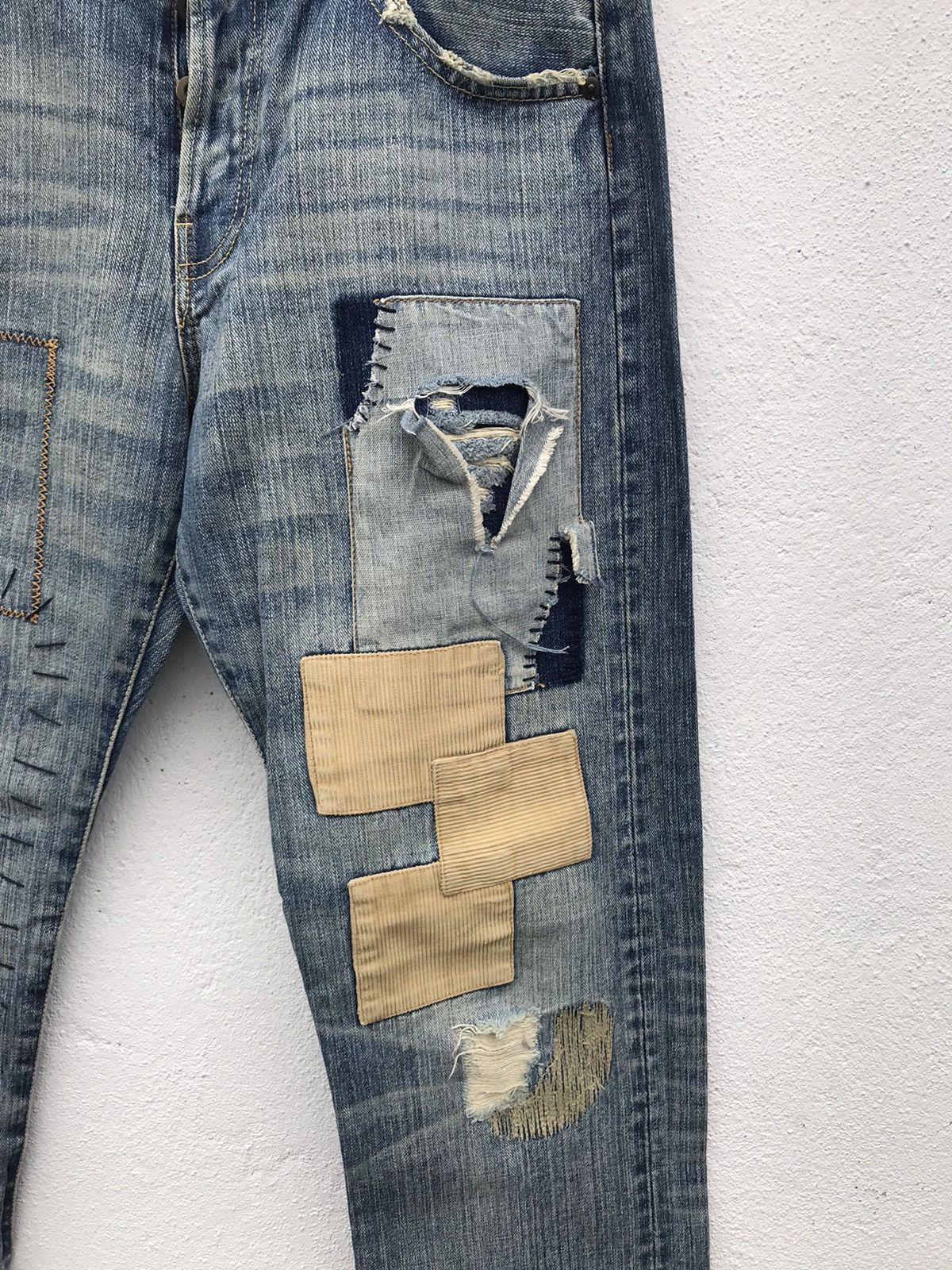 Japanese Brand Japanese Brand Patch Work Denim Jeans Size US 32 / EU 48 - 4 Thumbnail