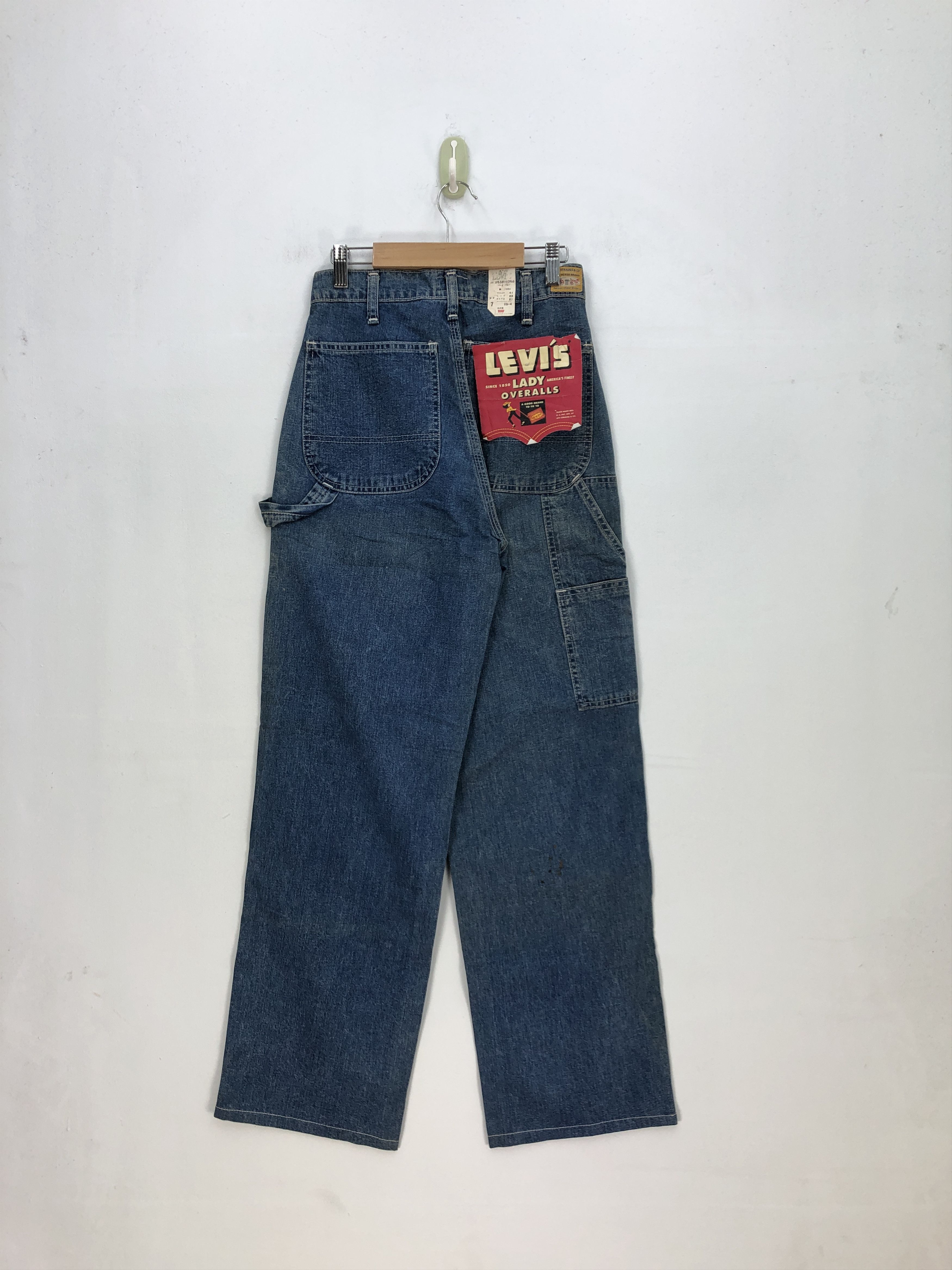 Levi's Vintage NWT Levis Baggy Jeans Lady Overalls Denim Carpenter Size 24" / US 00 / IT 34 - 1 Thumbnail