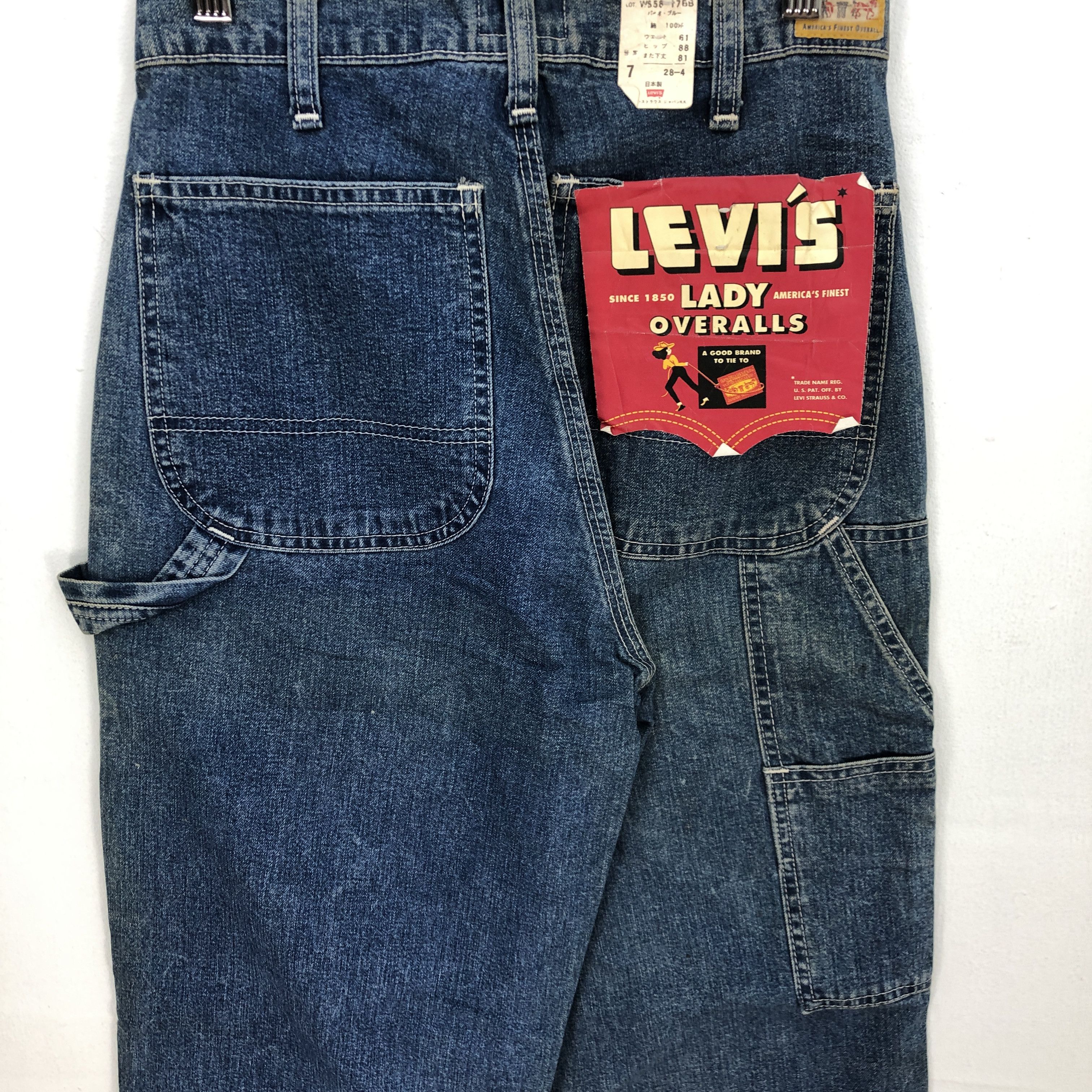 Levi's Vintage NWT Levis Baggy Jeans Lady Overalls Denim Carpenter Size 24" / US 00 / IT 34 - 5 Thumbnail