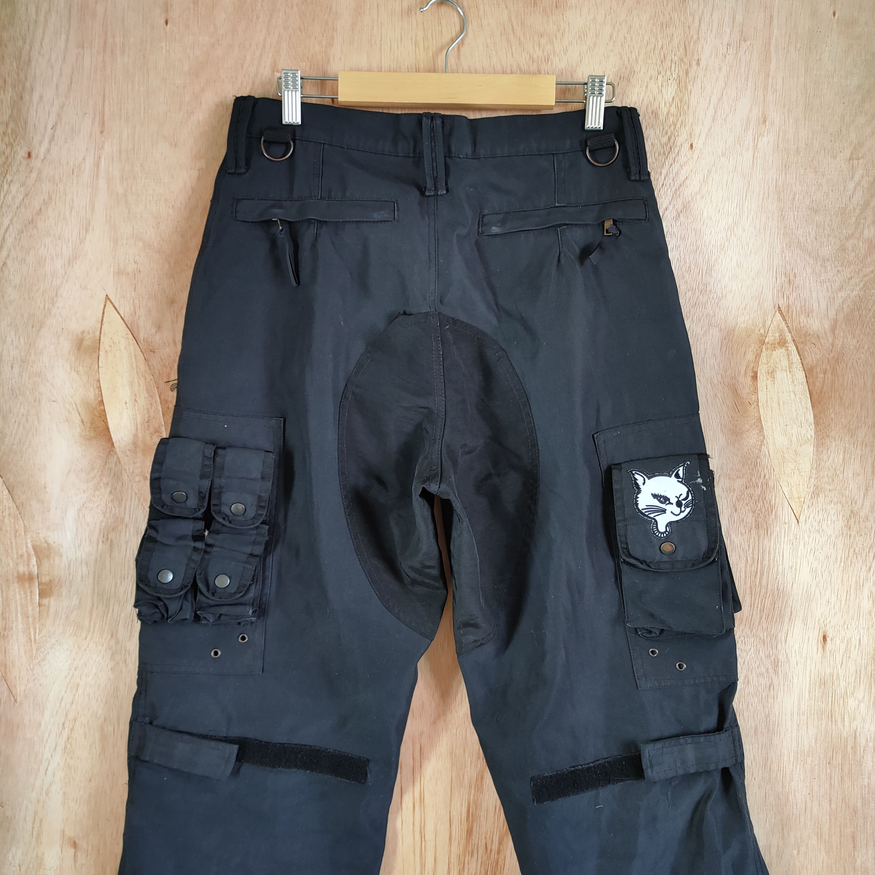 Japanese Brand P.D.W BONDAGE / PARACHUTE BAGGY CARGO PANTS/ MULTIPOCKET Size US 31 - 10 Thumbnail