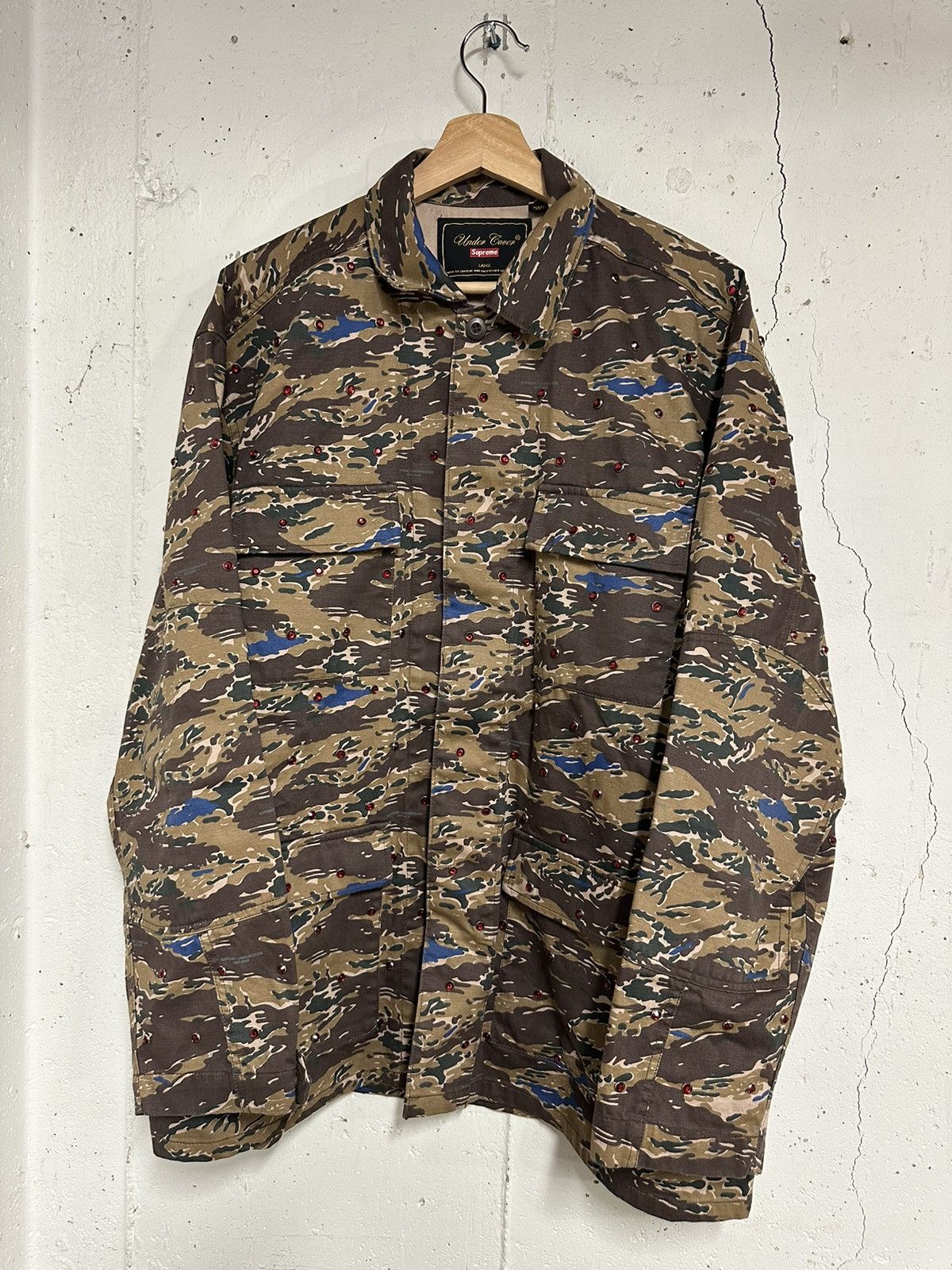 image of Supreme Undercover Studded Bdu Jacket in Brown, Men's (Size Large)