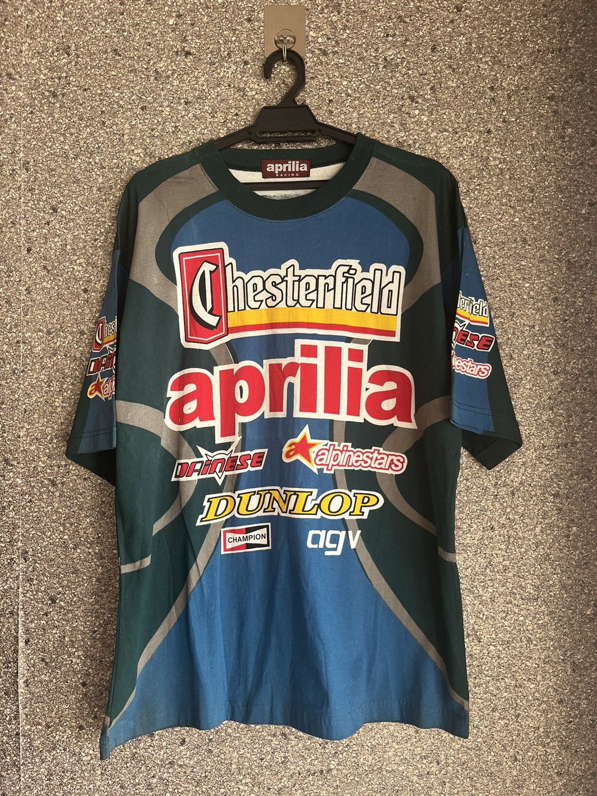 image of Vintage Aprilia Ft20 in Blue Green, Men's (Size XL)