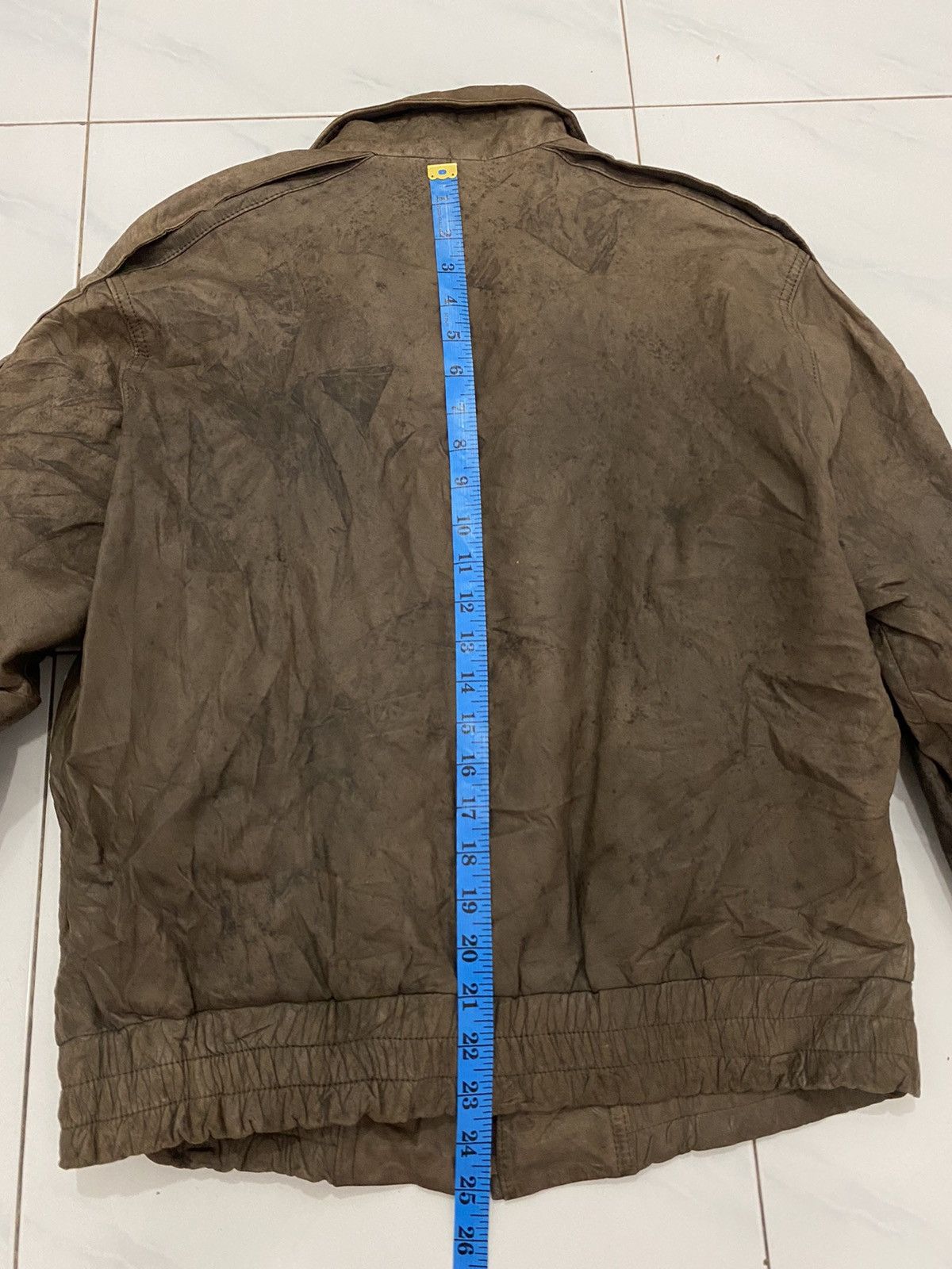 Vintage Vtg Distress Angel Leather Genuine Leather Flight Jacket Size US L / EU 52-54 / 3 - 9 Thumbnail