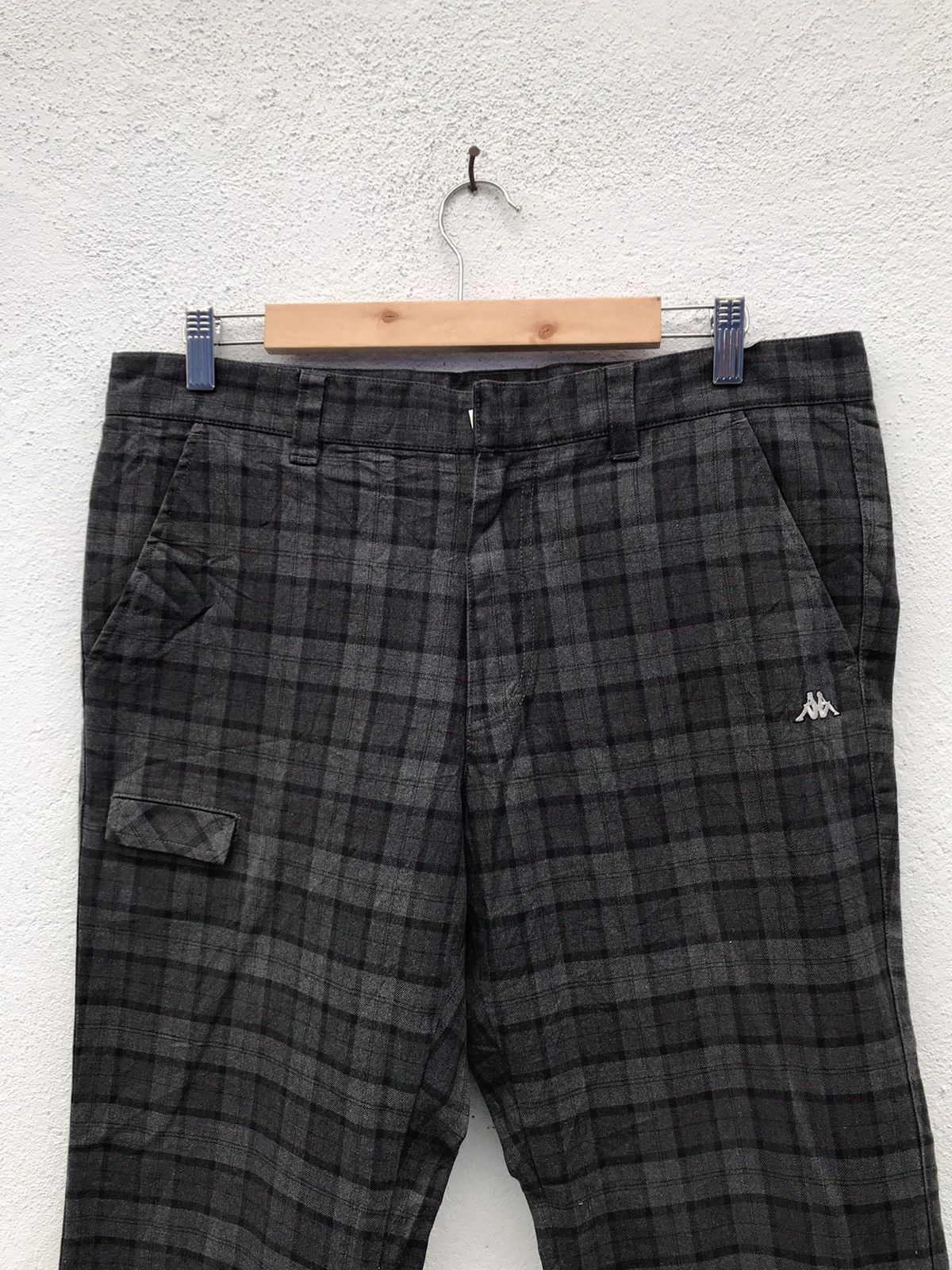 Kappa Kappa Checked Plaid Side Pocket Pants Size US 34 / EU 50 - 2 Thumbnail