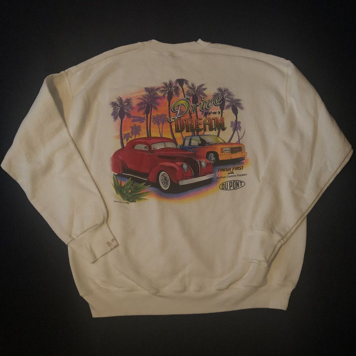 DuPont Vintage 1995 DuPont Drive Your Dream Graphic Logo Crewneck Size US L / EU 52-54 / 3 - 3 Thumbnail