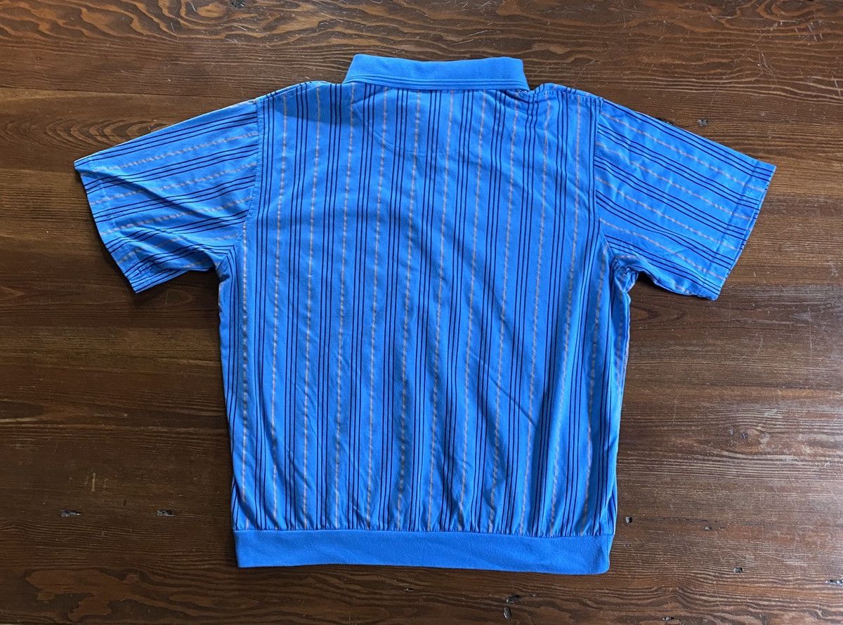 Haband Vintage 90’s Casual Joe Pinstripe Banded Bottom Polo Size US L / EU 52-54 / 3 - 9 Thumbnail