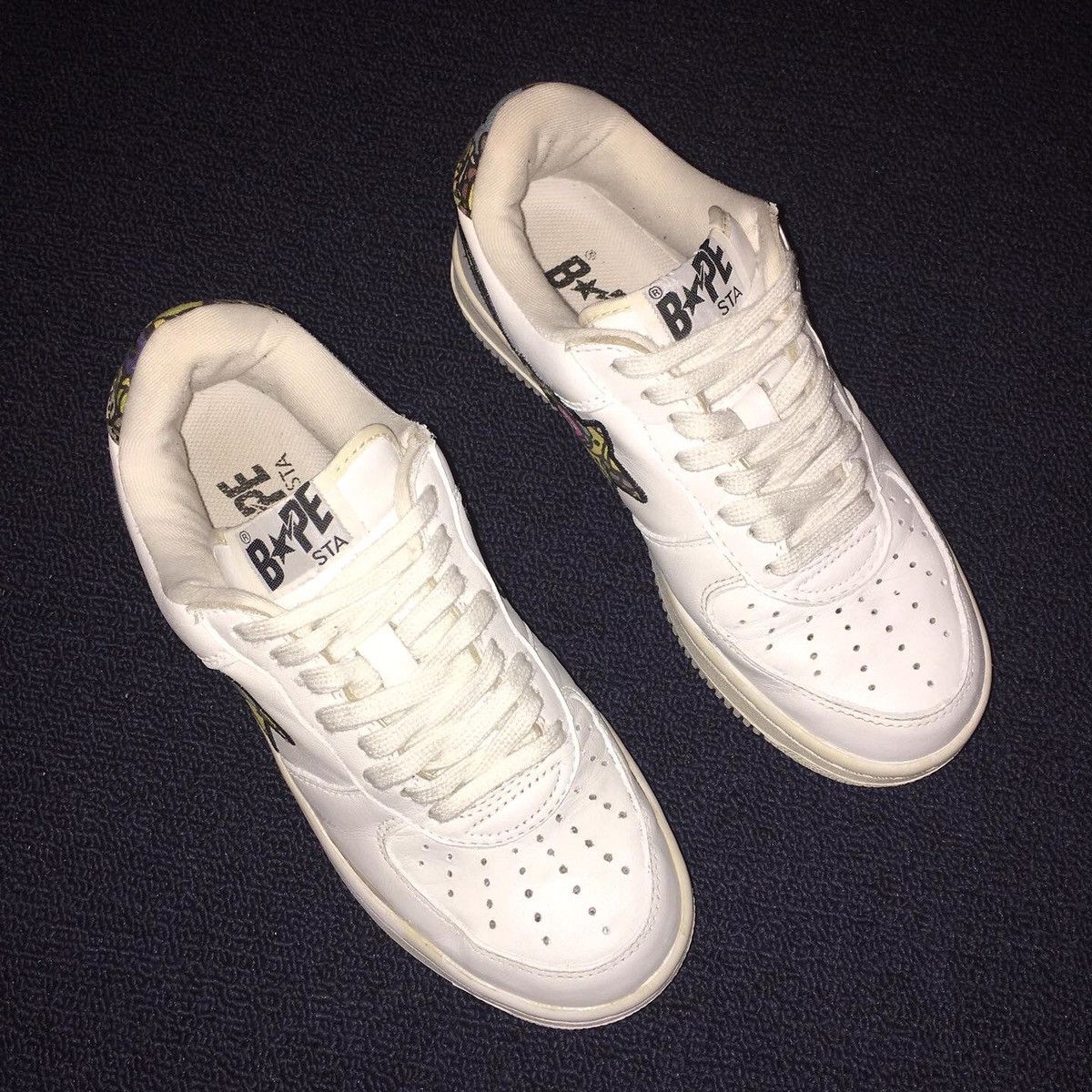 Bape A Bathing Ape Bapesta Leather Canvas Milo & Friends Shoes Size US 7 / IT 37 - 7 Thumbnail