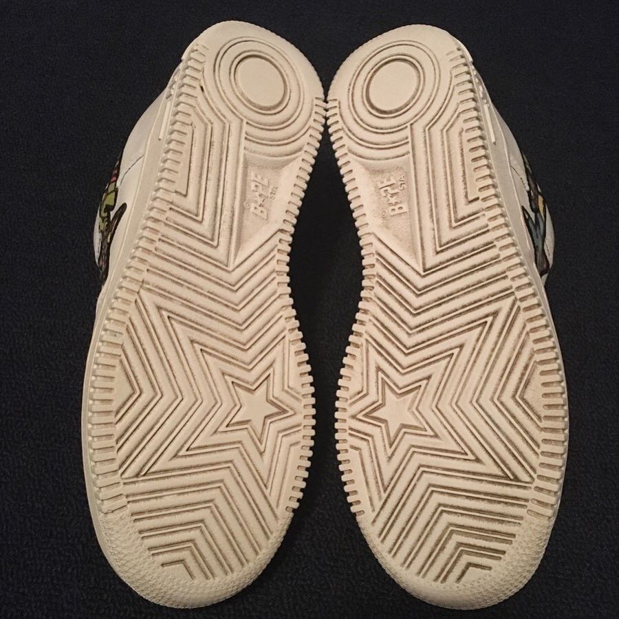 Bape A Bathing Ape Bapesta Leather Canvas Milo & Friends Shoes Size US 7 / IT 37 - 9 Thumbnail