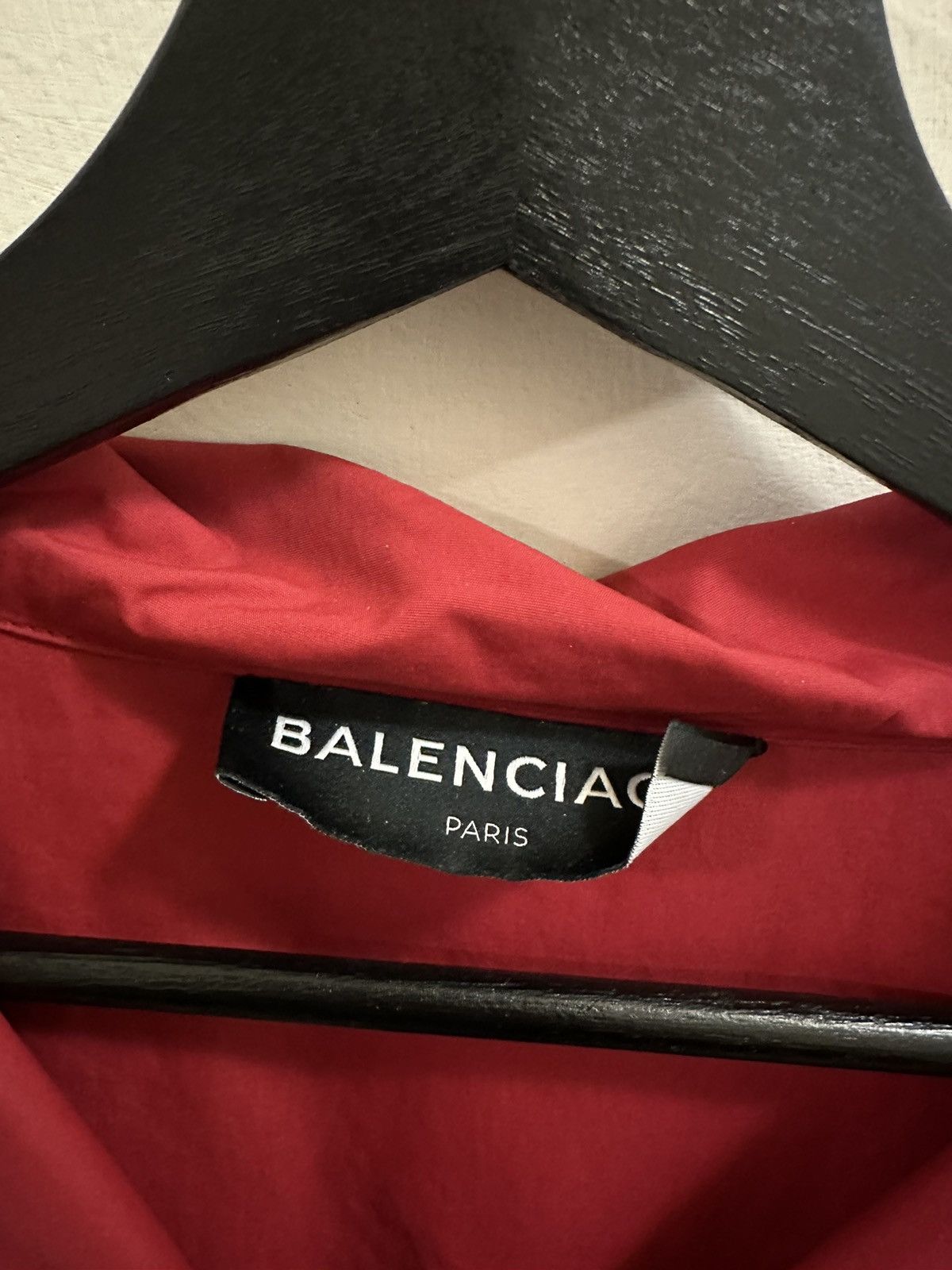 Balenciaga Balenciaga Red Zip-up Logo Track Jacket Windbreaker Size US L / EU 52-54 / 3 - 3 Thumbnail