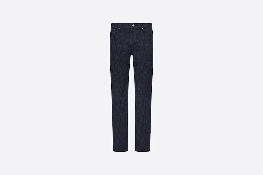Dior Slim-fit Jeans Navy Blue and Black Dior Oblique Kasuri Cotton Denim - Size 29 - Men