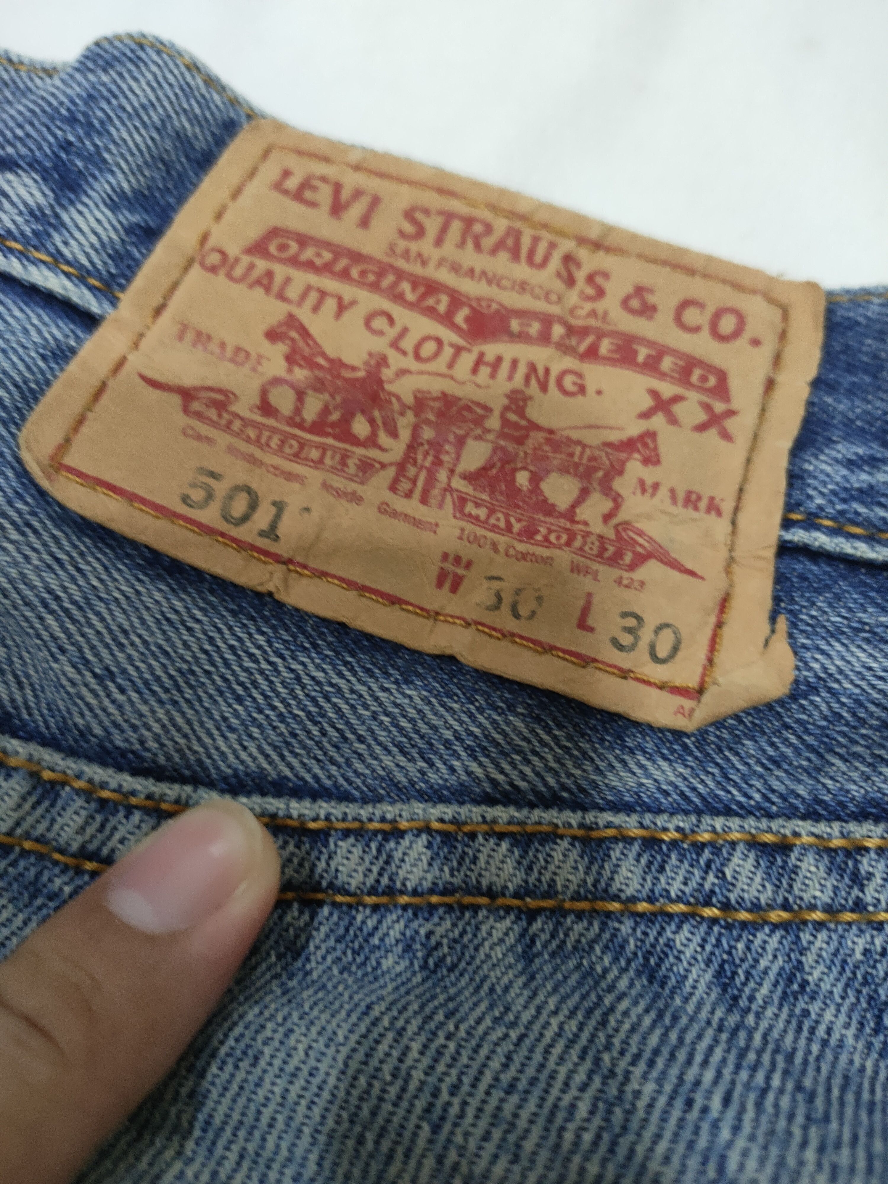 Levi's DUSTRESSED LEVI'S STRAUSS 501 DENIM JEANS PANTS Size US 30 / EU 46 - 6 Thumbnail