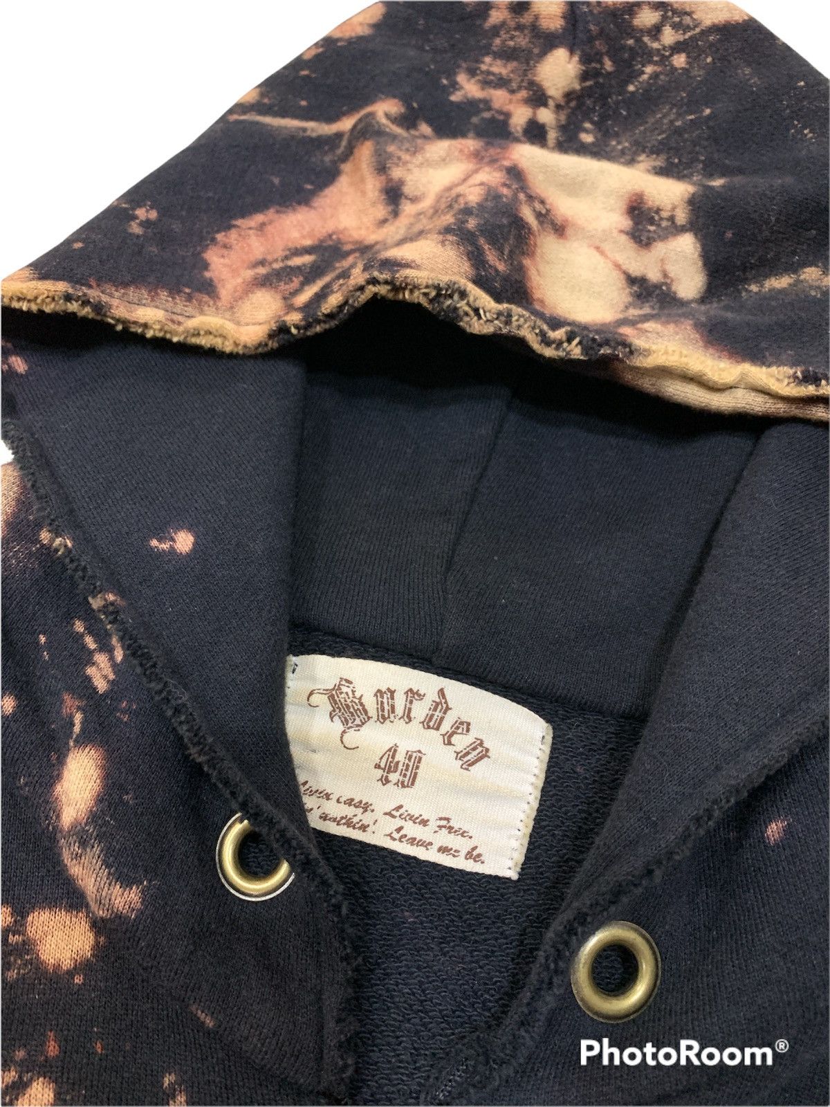 Japanese Brand BURDEN BY SCOTT SIDE BLEACHED SPLATTER DESTROYED HOODIE Size US M / EU 48-50 / 2 - 6 Thumbnail