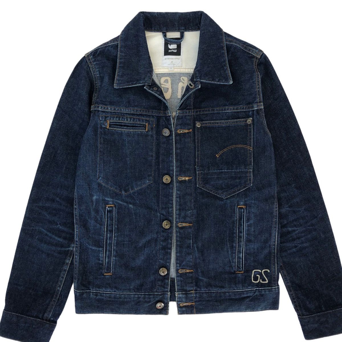 G-Star G-Star RAW Embroidery Spell Out Distressed Denim Jacket Size US M / EU 48-50 / 2 - 9 Thumbnail