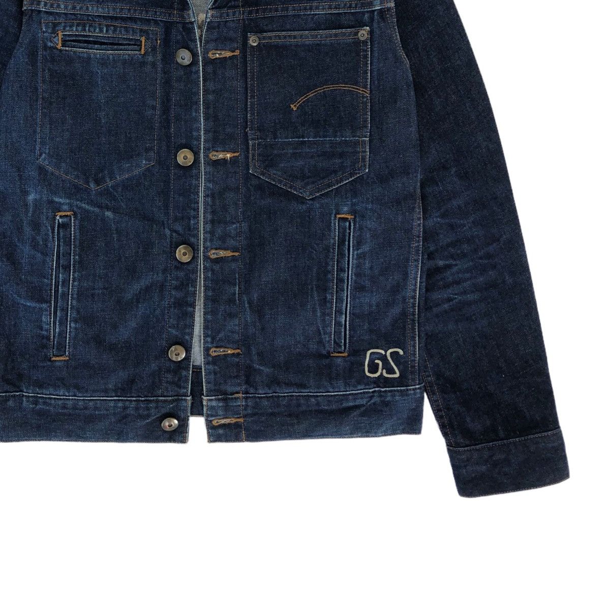 G-Star G-Star RAW Embroidery Spell Out Distressed Denim Jacket Size US M / EU 48-50 / 2 - 11 Thumbnail