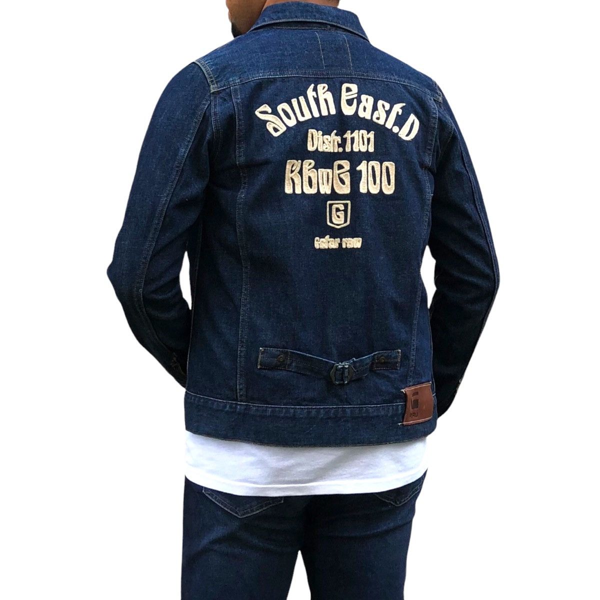 G-Star G-Star RAW Embroidery Spell Out Distressed Denim Jacket Size US M / EU 48-50 / 2 - 7 Thumbnail