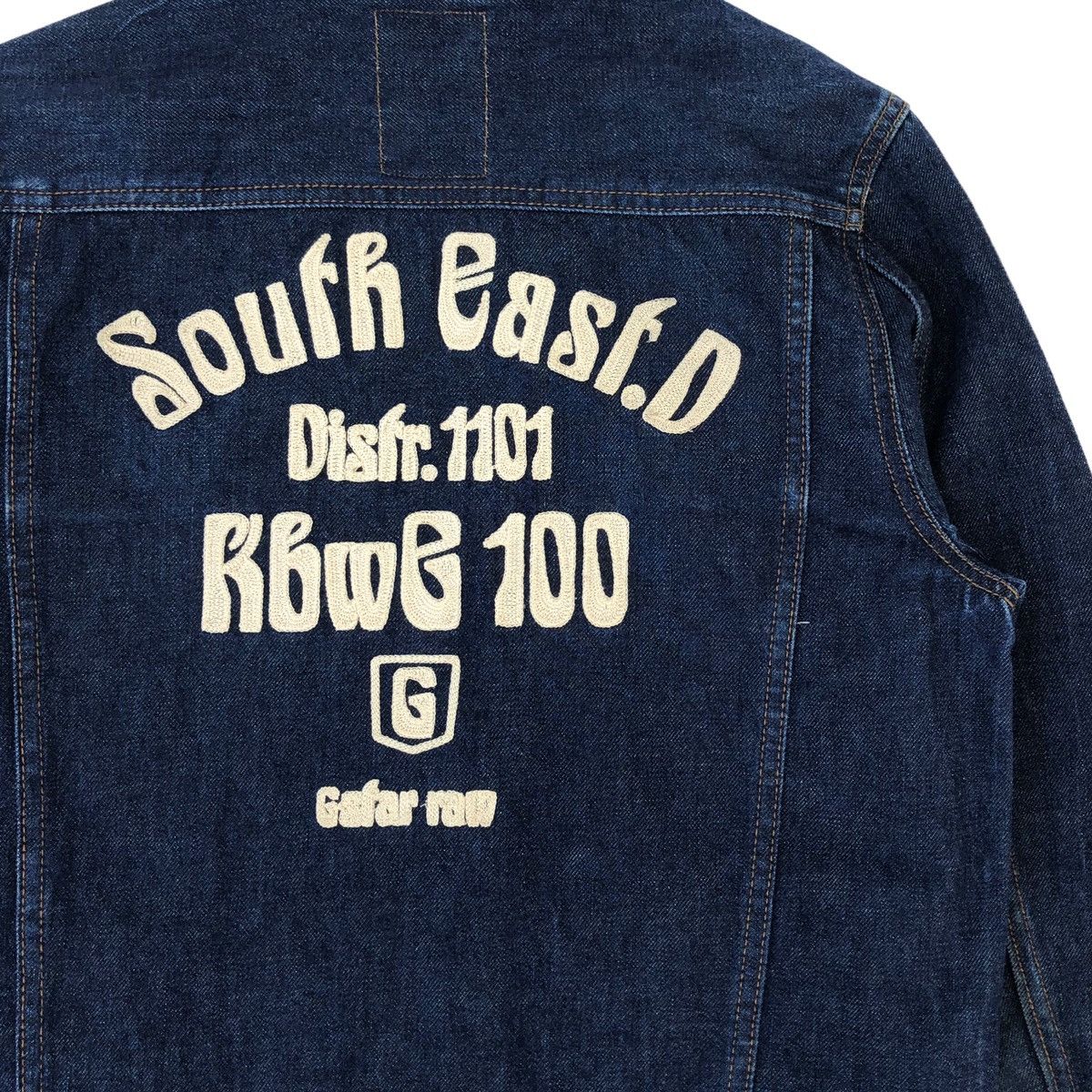 G-Star G-Star RAW Embroidery Spell Out Distressed Denim Jacket Size US M / EU 48-50 / 2 - 20 Thumbnail