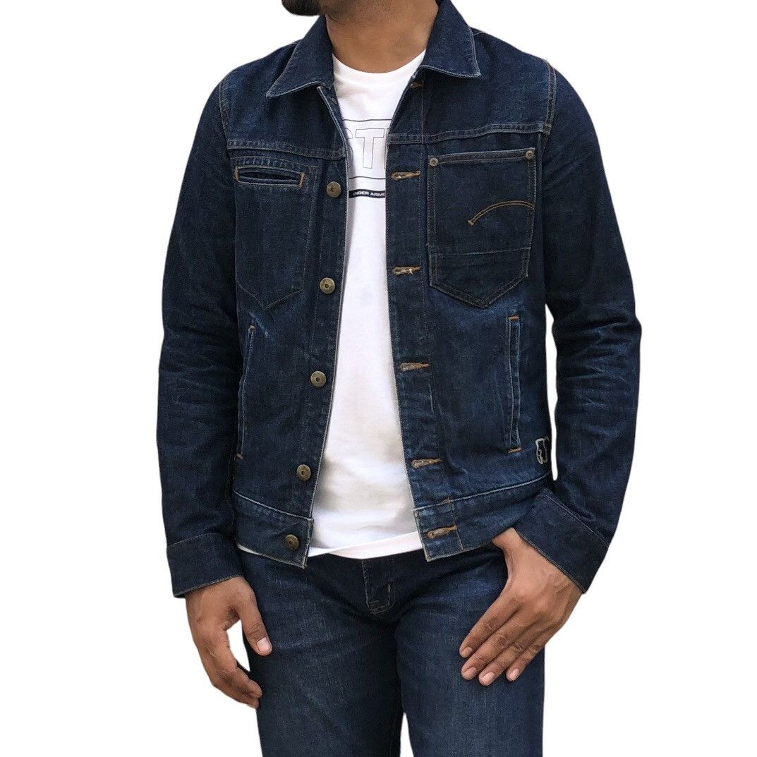 G-Star G-Star RAW Embroidery Spell Out Distressed Denim Jacket Size US M / EU 48-50 / 2 - 4 Thumbnail