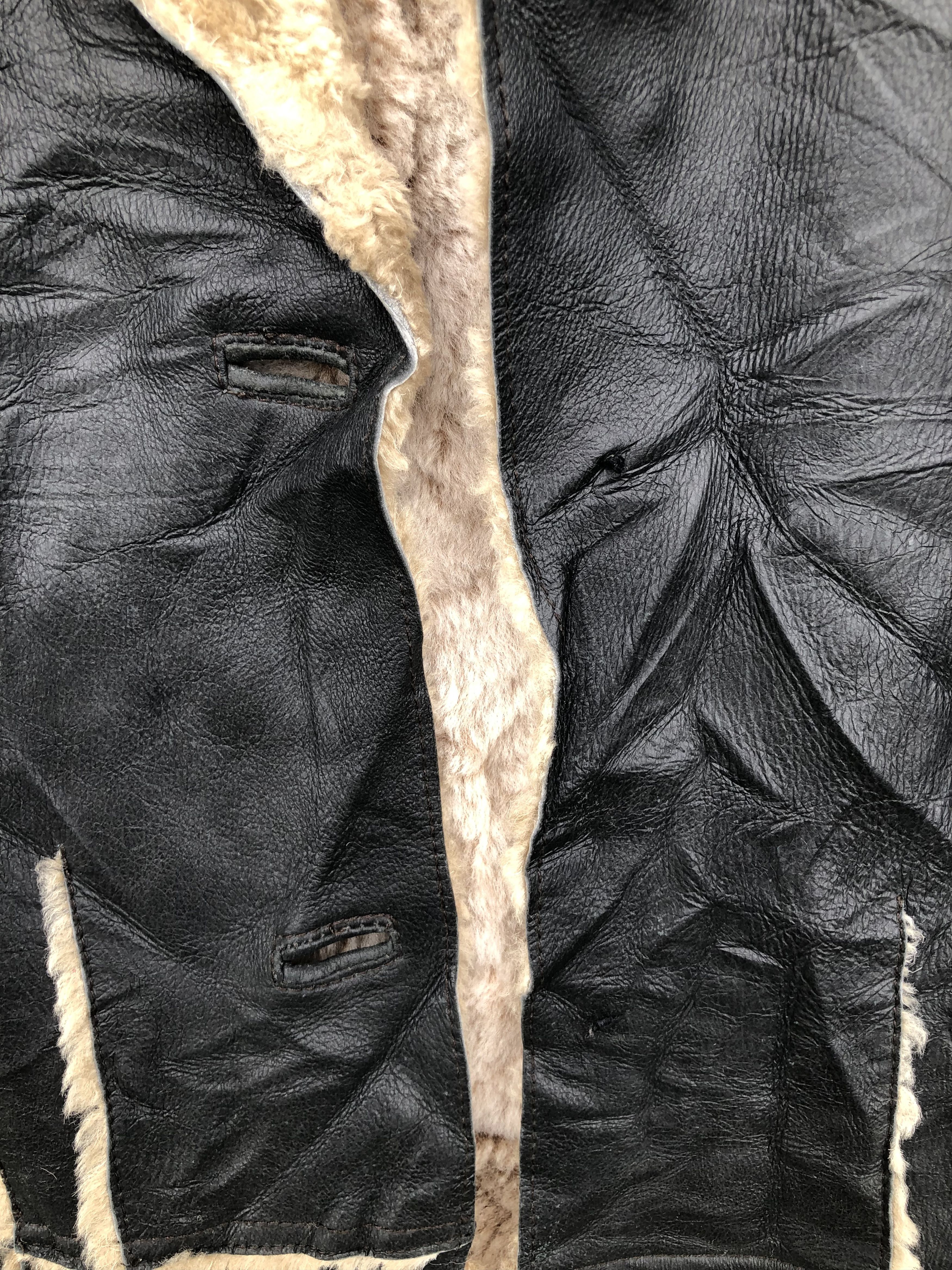 Japanese Brand RARE🔥FUR COLLAR FAUX LEATHER LONG COAT Size M / US 6-8 / IT 42-44 - 7 Thumbnail