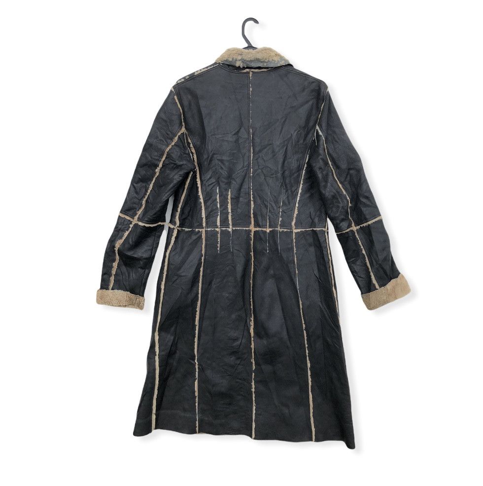 Japanese Brand RARE🔥FUR COLLAR FAUX LEATHER LONG COAT Size M / US 6-8 / IT 42-44 - 2 Thumbnail