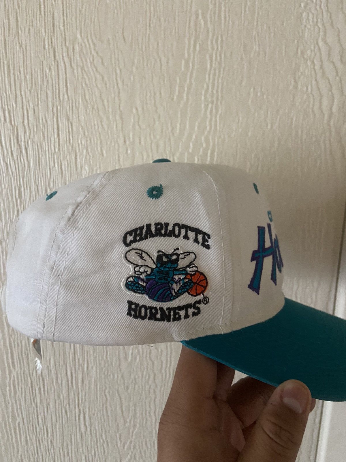 NBA × Sports Specialties × Vintage Vintage Charlotte Hornets sports specialties script twill Size ONE SIZE - 2 Thumbnail