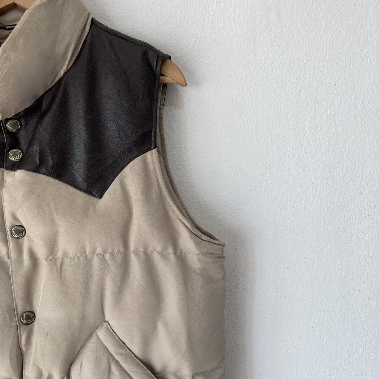 Japanese Brand Climb Puffer Leather Vest Size US L / EU 52-54 / 3 - 5 Thumbnail