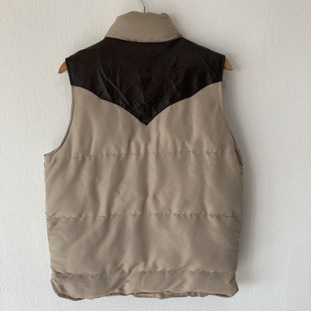 Japanese Brand Climb Puffer Leather Vest Size US L / EU 52-54 / 3 - 10 Thumbnail