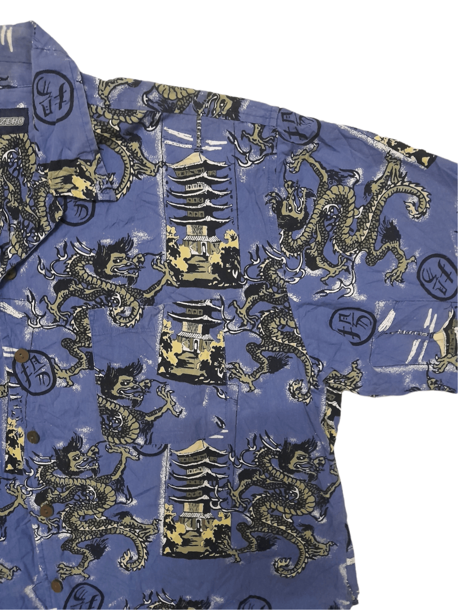 Point Zero Point Zero RYU Dragons Shirt like Stussy (E201) Size US L / EU 52-54 / 3 - 4 Thumbnail