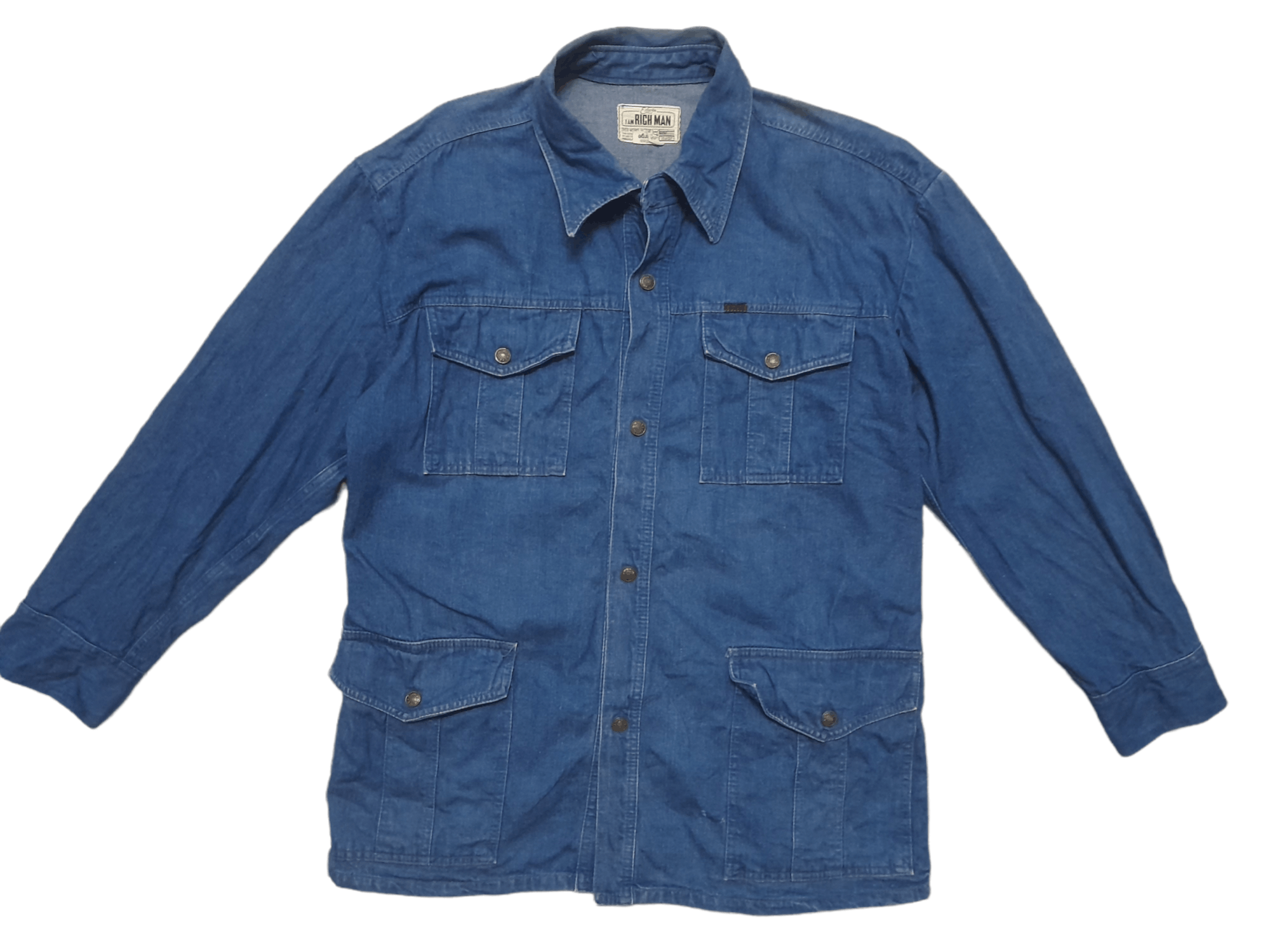 80s Edwin I am Rich Denim Indigo Jacket (E230)