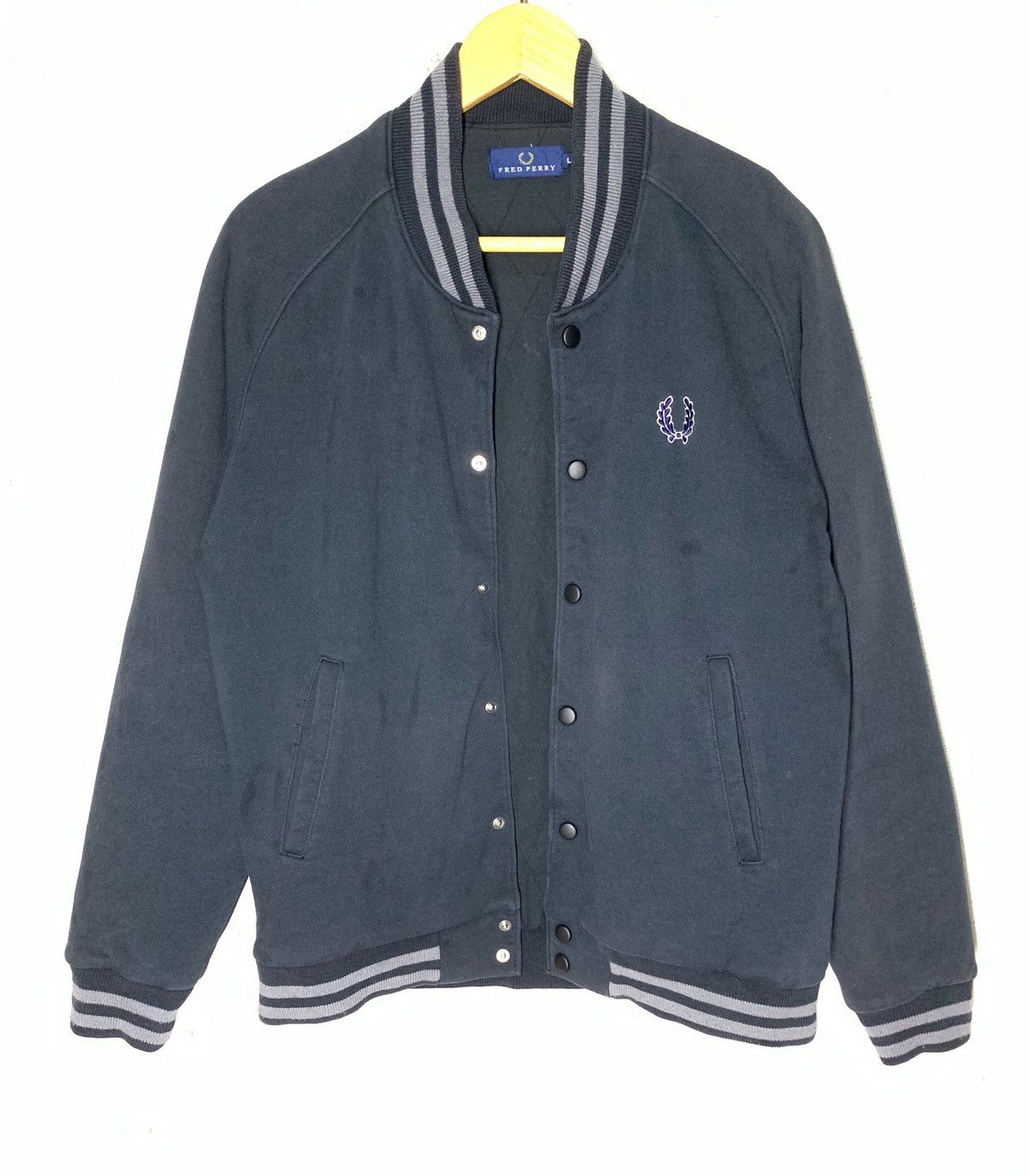 Fred Perry × Vintage RARE‼️Fred Perry England Travis Scott Style Varsity Jacket Size US M / EU 48-50 / 2 - 3 Thumbnail