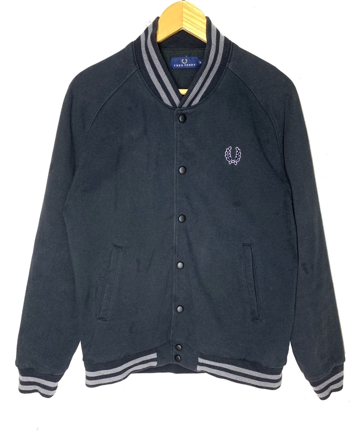 Fred Perry × Vintage RARE‼️Fred Perry England Travis Scott Style Varsity Jacket Size US M / EU 48-50 / 2 - 1 Thumbnail