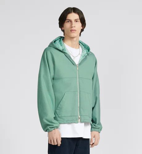 Dior CHRISTIAN DIOR COUTURE REVERSIBLE HOODED TRACK JACKET