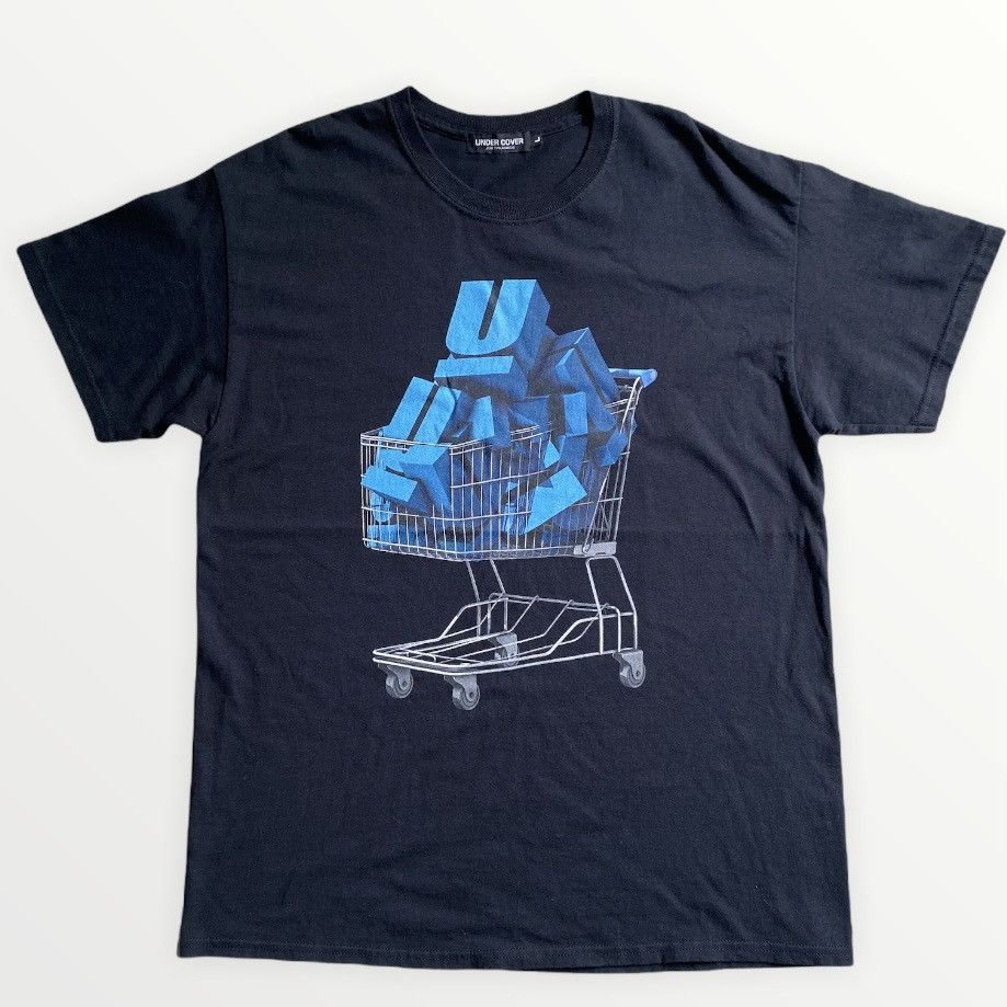 image of Undercover U Logo Trolly T Shirt in Black, Men's (Size Large)
