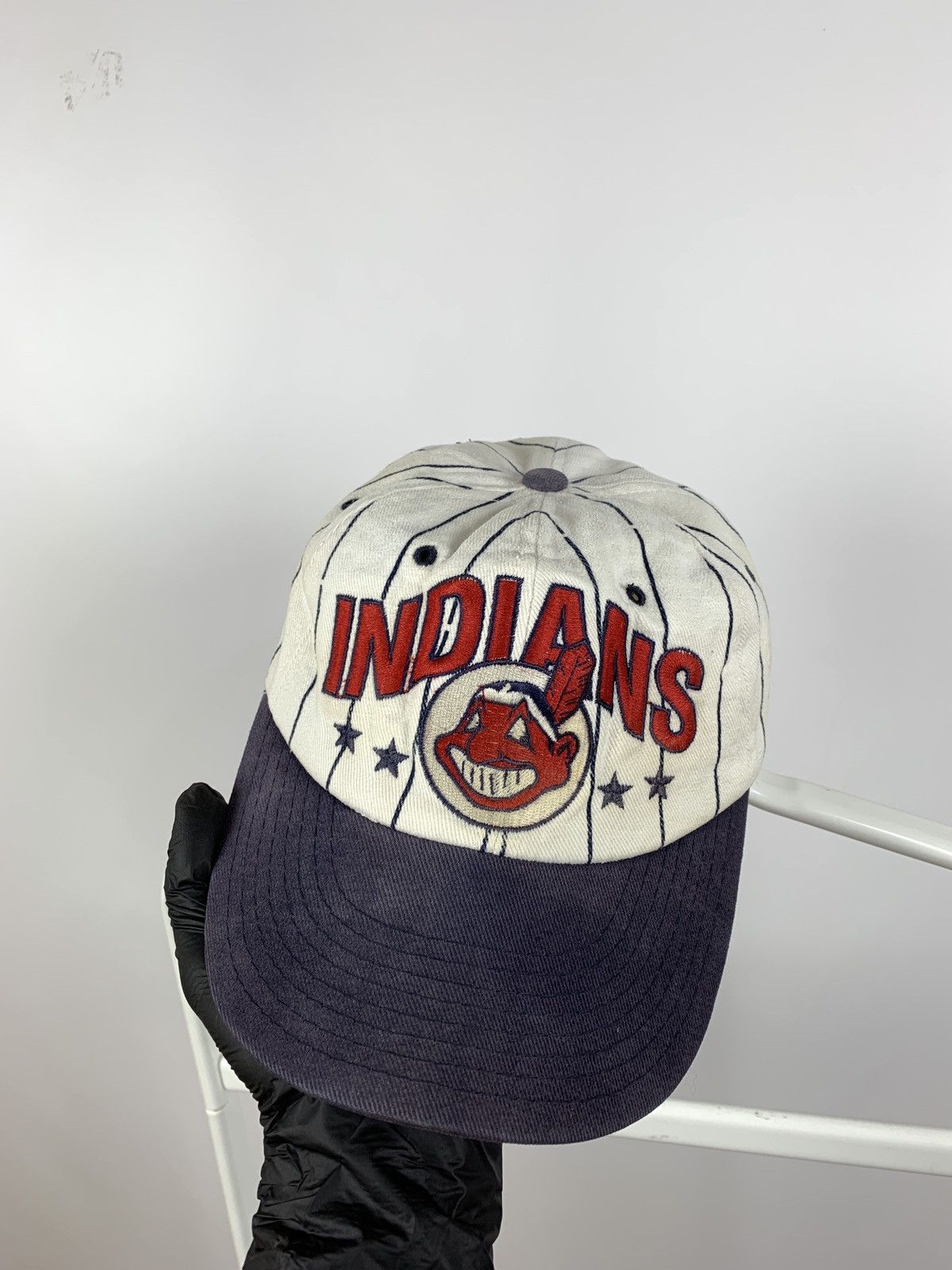 MLB 90s Vintage Cleveland Indians Starter MLB Cap Hat Size ONE SIZE - 9 Thumbnail