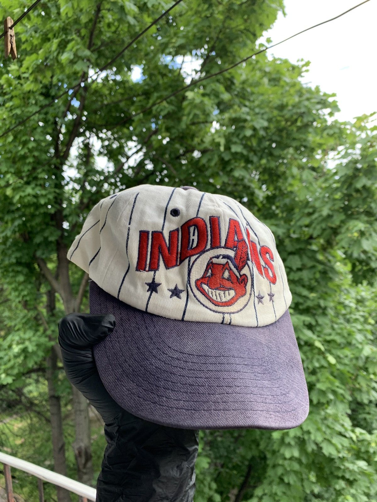 MLB 90s Vintage Cleveland Indians Starter MLB Cap Hat Size ONE SIZE - 1 Thumbnail
