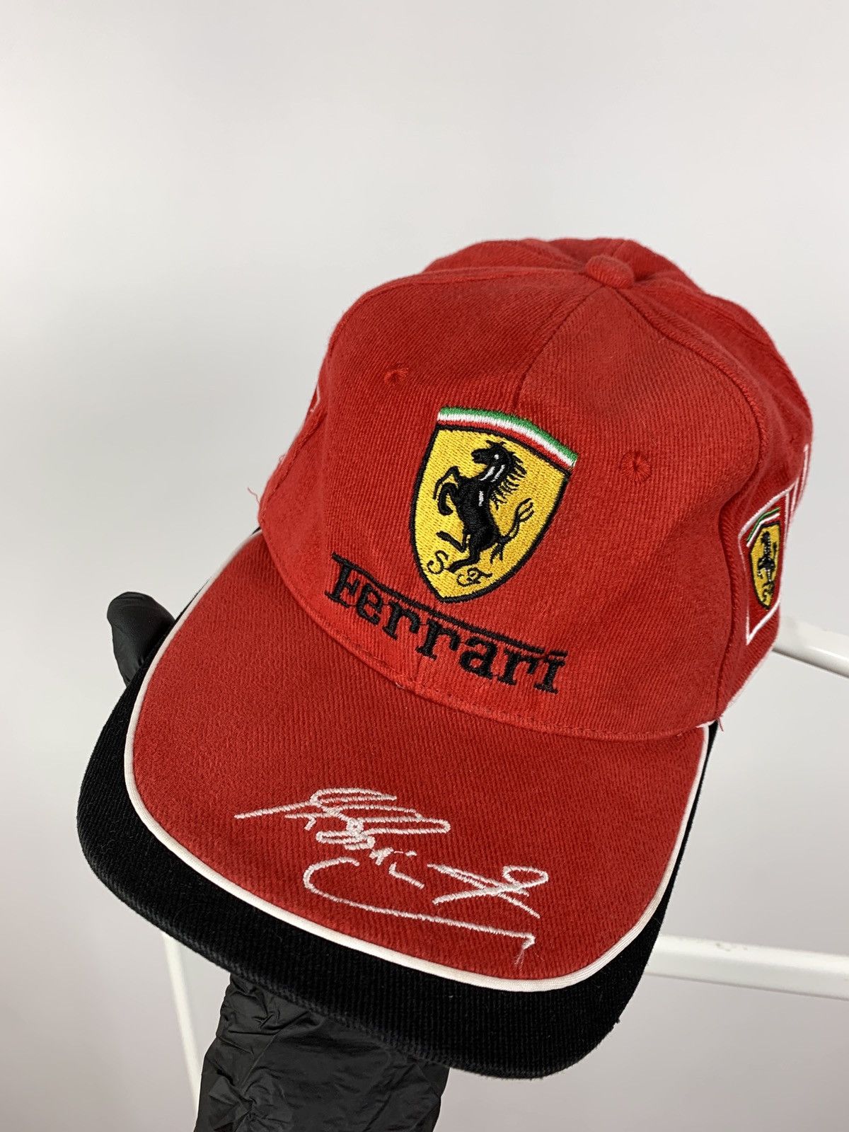 Ferrari Vintage Ferrari Michael Schumacher Formula 1 Red Cap Size ONE SIZE - 7 Thumbnail
