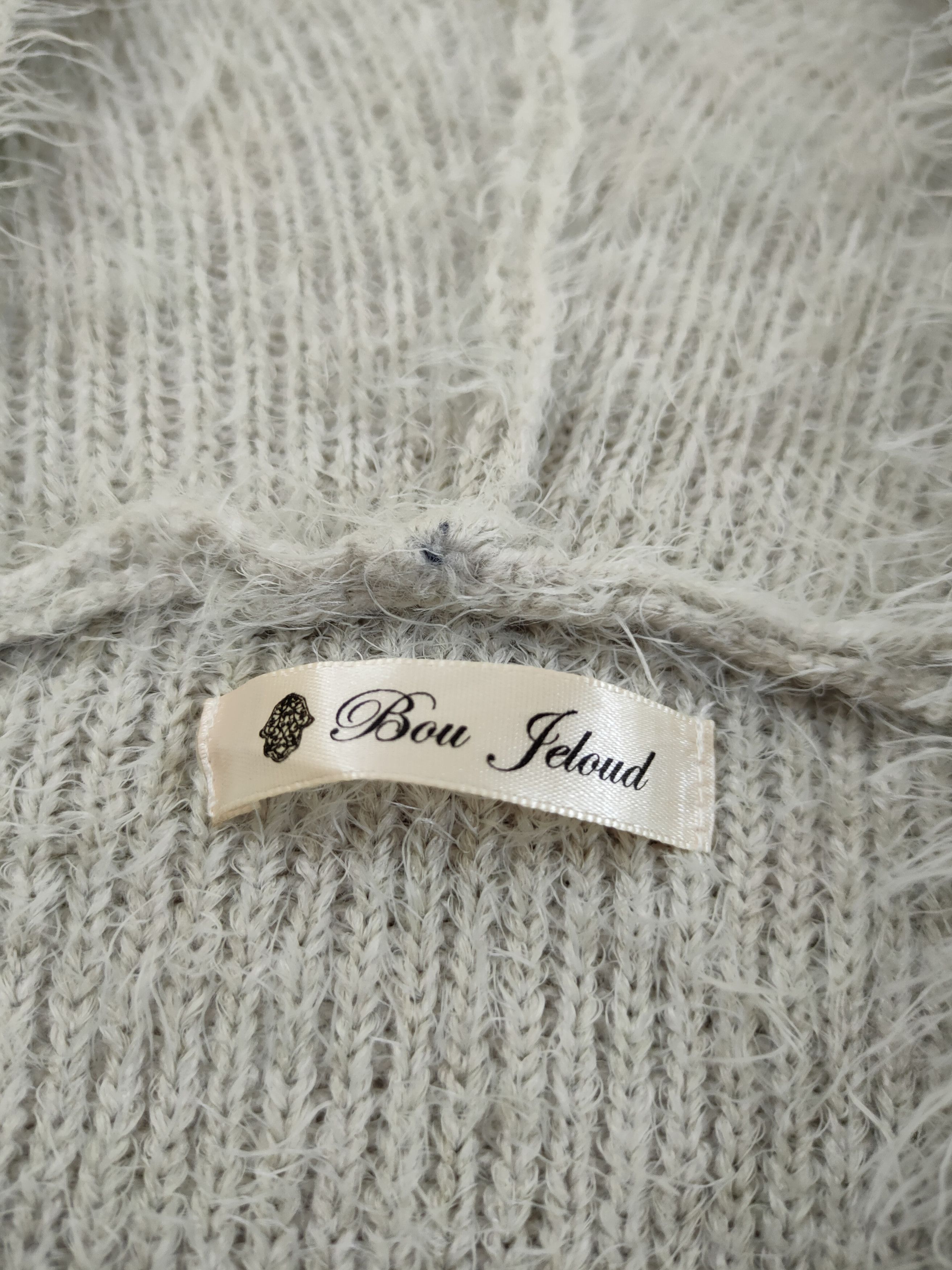 Japanese Brand DL Bou Jeloud mohair fur cardigan knitwear shaggy #46-447 Size US M / EU 48-50 / 2 - 4 Thumbnail