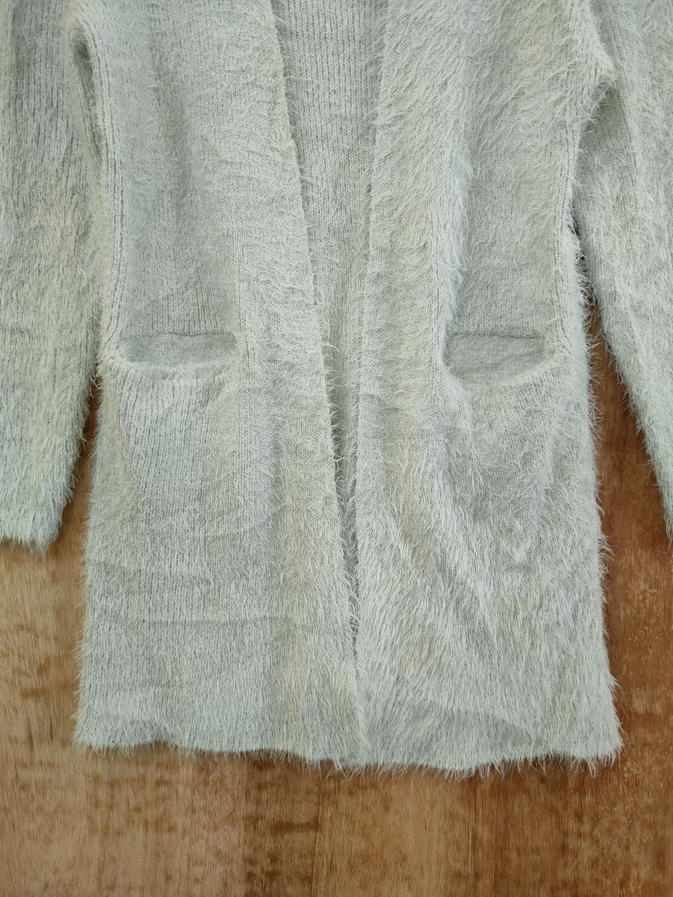 Japanese Brand DL Bou Jeloud mohair fur cardigan knitwear shaggy #46-447 Size US M / EU 48-50 / 2 - 2 Thumbnail