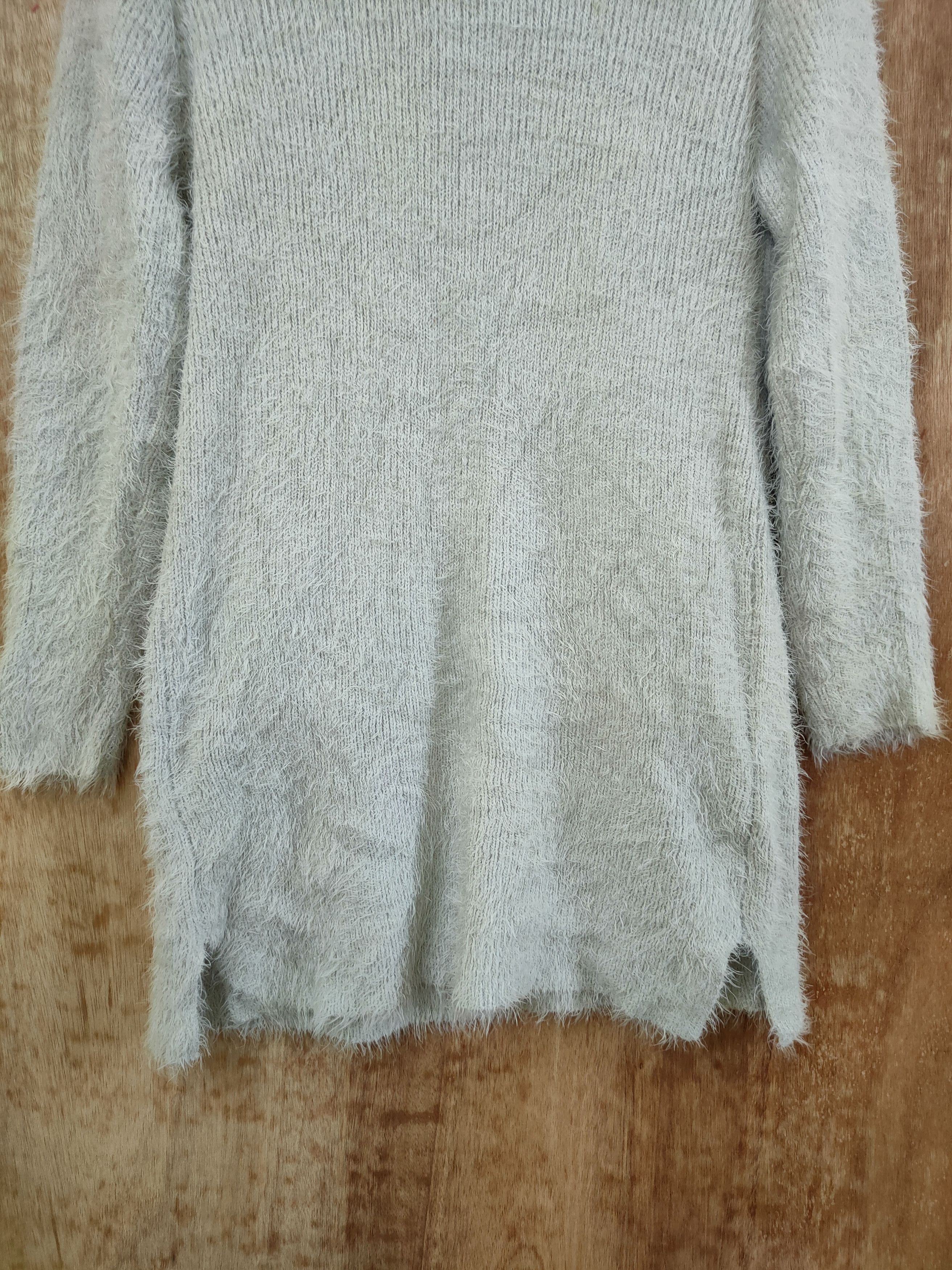 Japanese Brand DL Bou Jeloud mohair fur cardigan knitwear shaggy #46-447 Size US M / EU 48-50 / 2 - 9 Thumbnail