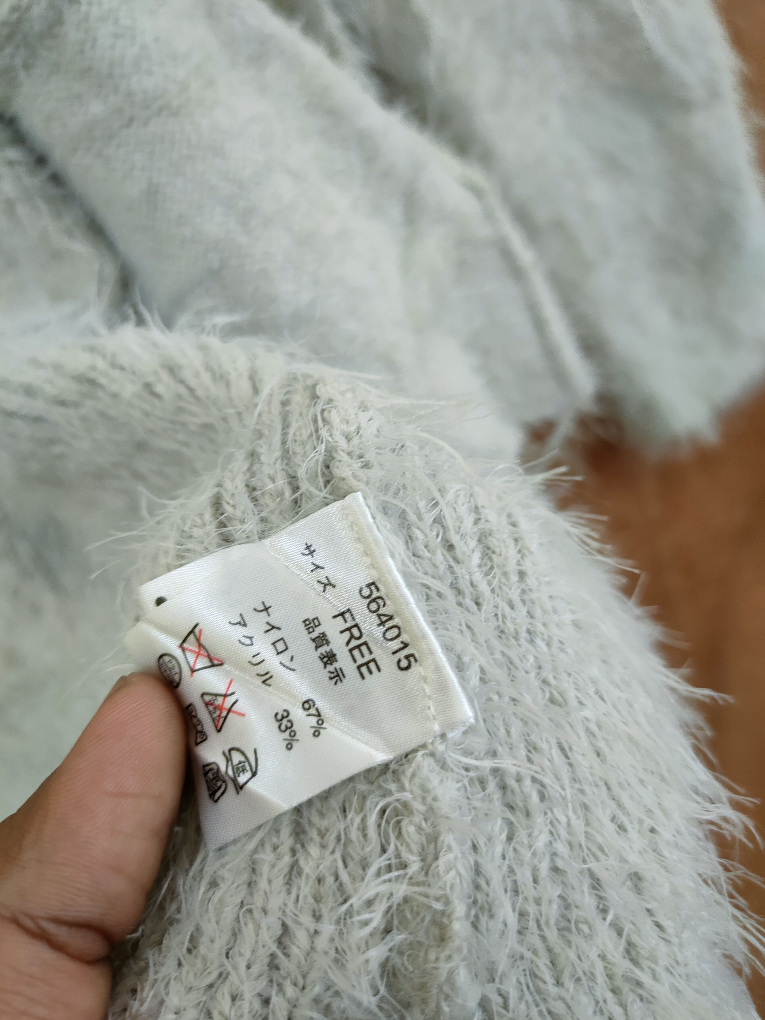 Japanese Brand DL Bou Jeloud mohair fur cardigan knitwear shaggy #46-447 Size US M / EU 48-50 / 2 - 7 Thumbnail