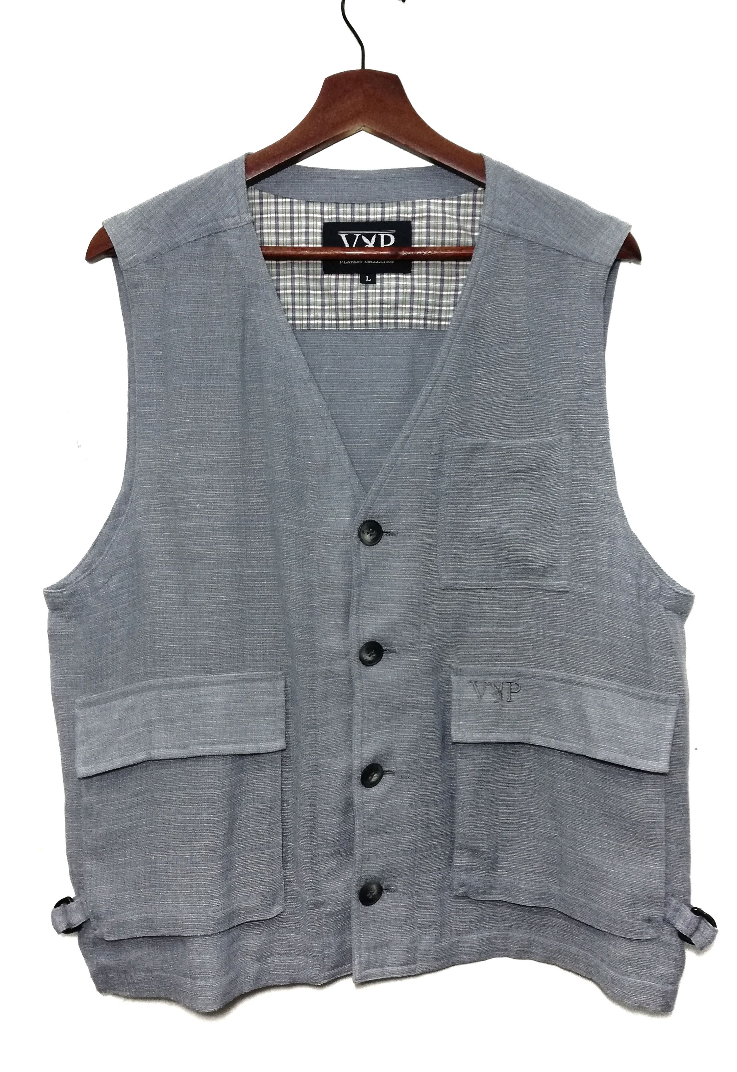 Playboy 🔥GRAIL VIP Playboy Collection Polyester / Hemp Vest Jacket Size US L / EU 52-54 / 3 - 1 Thumbnail