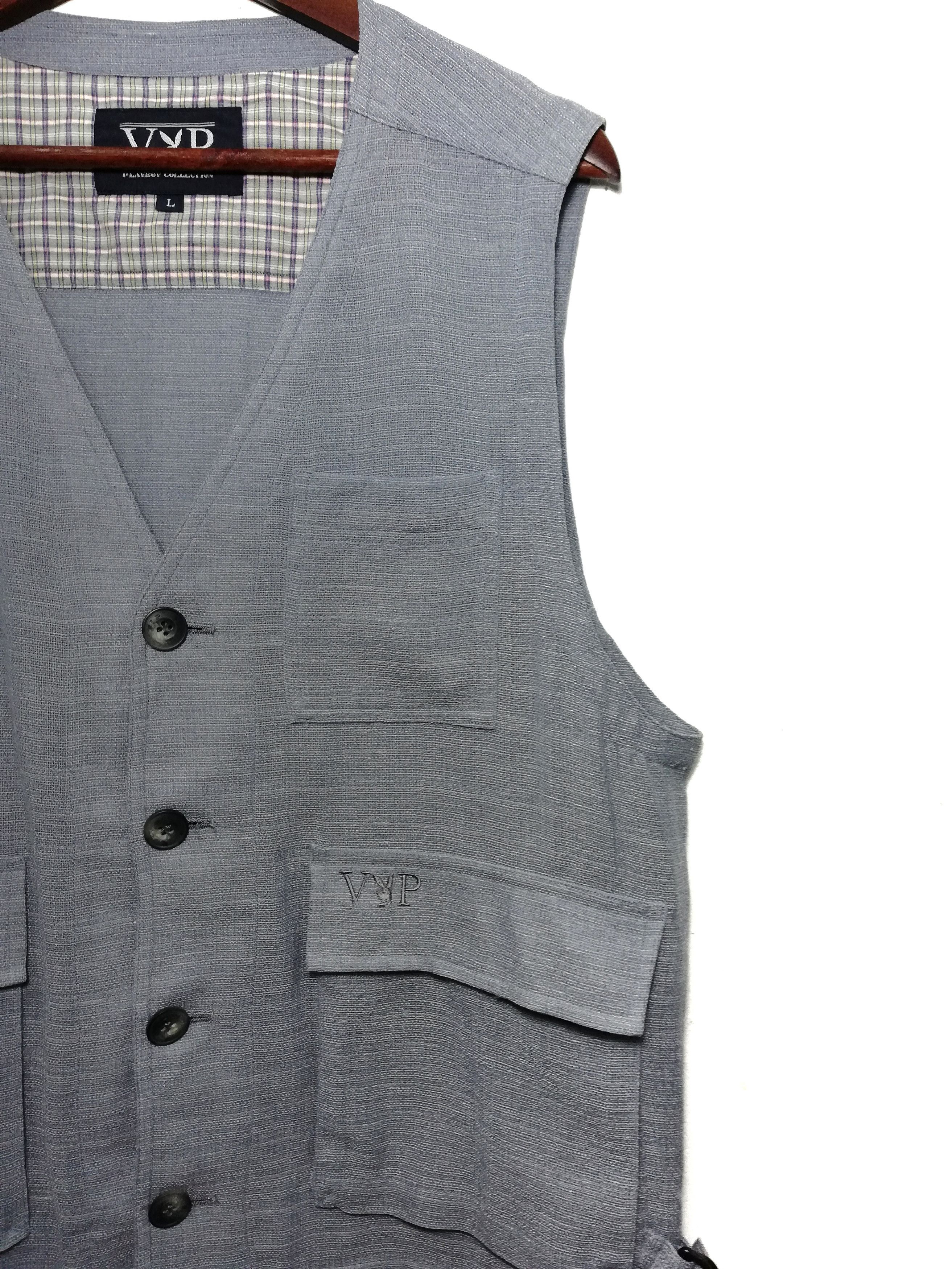 Playboy 🔥GRAIL VIP Playboy Collection Polyester / Hemp Vest Jacket Size US L / EU 52-54 / 3 - 4 Thumbnail