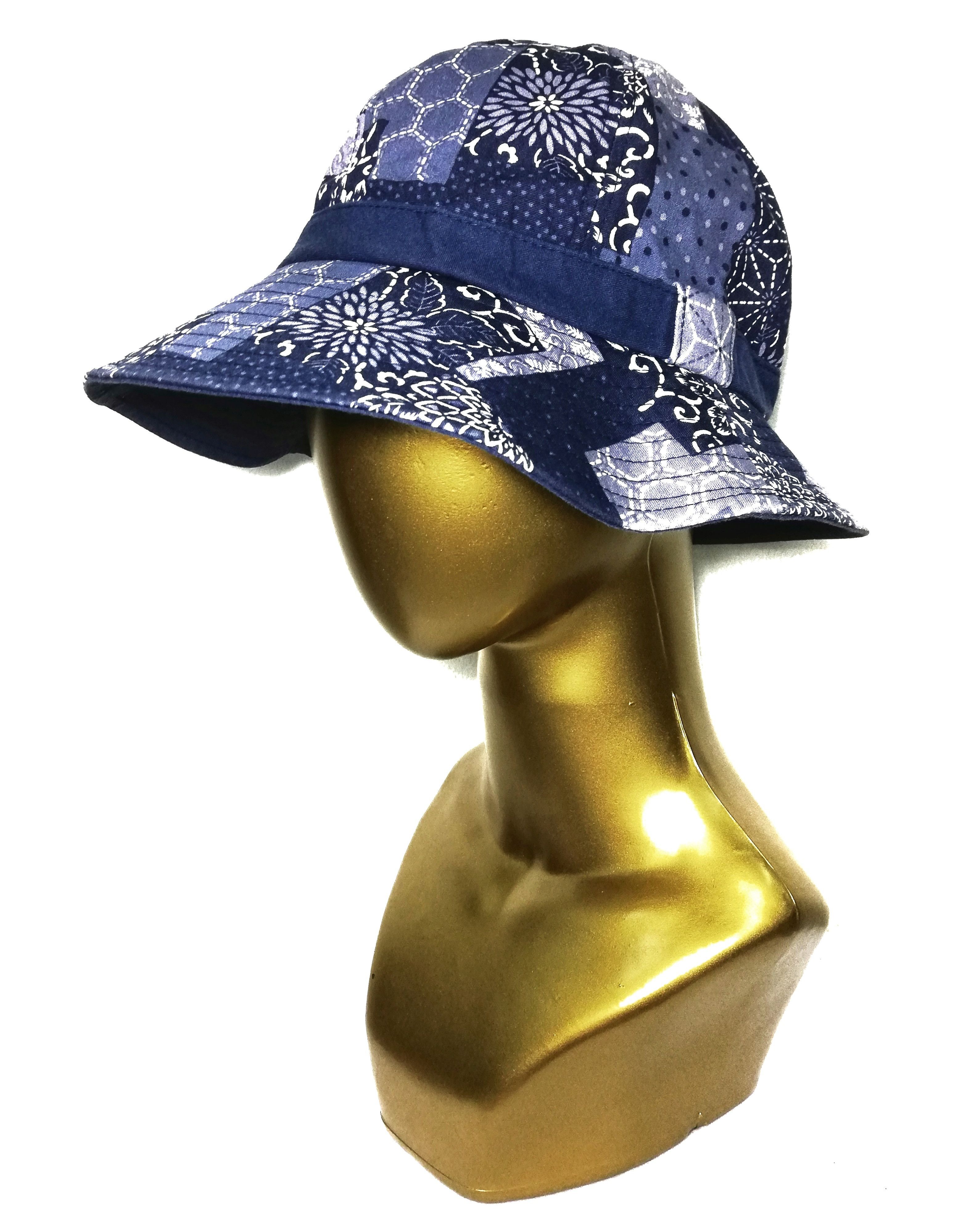 Art Comes First × Indigo × Japanese Brand 🔥DOPE! Design Iconic Style Visvim Kofu ICT Dome Bucket Hat Size ONE SIZE - 3 Thumbnail